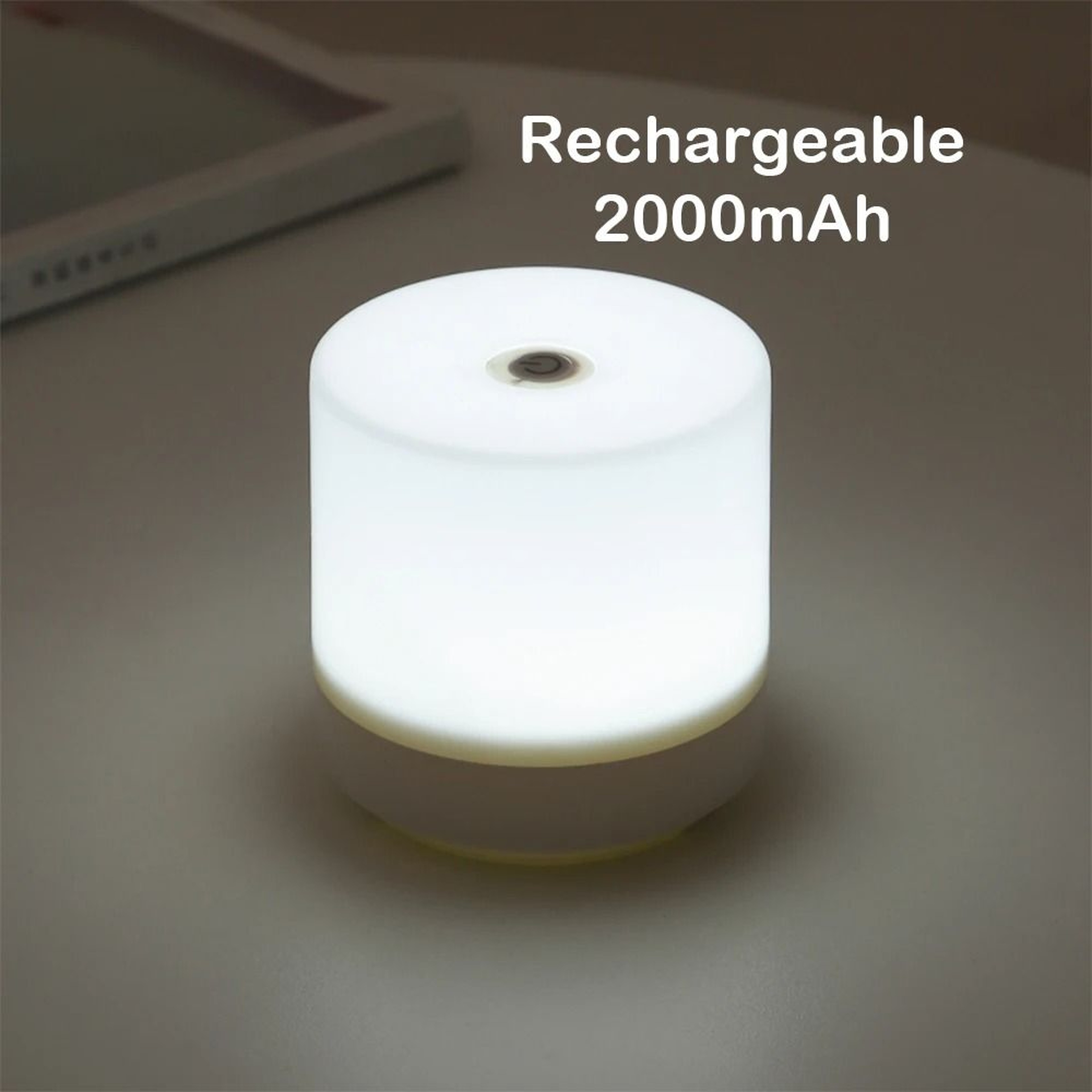 Rechargeable Touch Bedside Lamp With Stepless Dimming And Three Light Colors 2