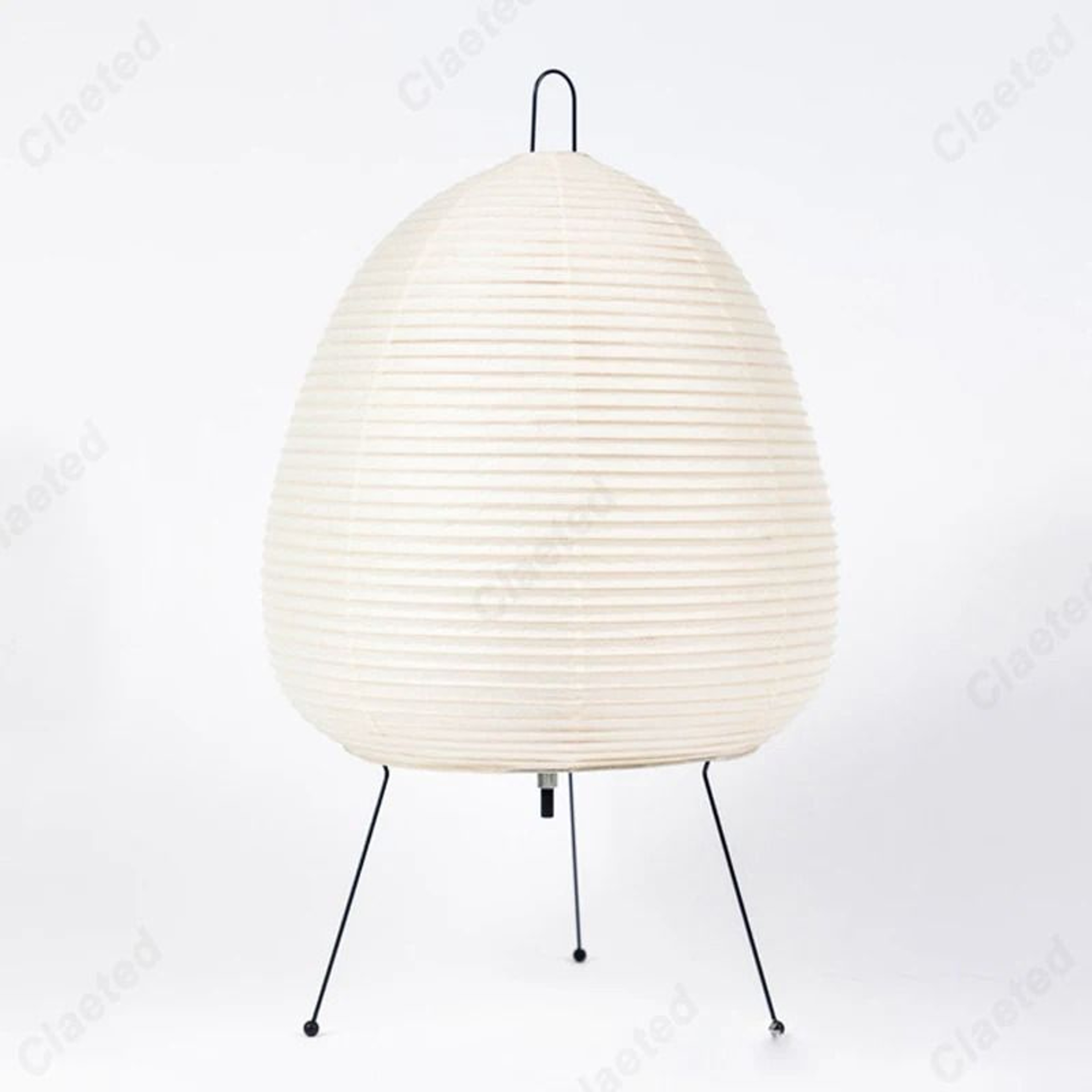 Japanese Rice Paper Tripod Table Lamp Creates Warm Serene Bedroom Ambiance 1