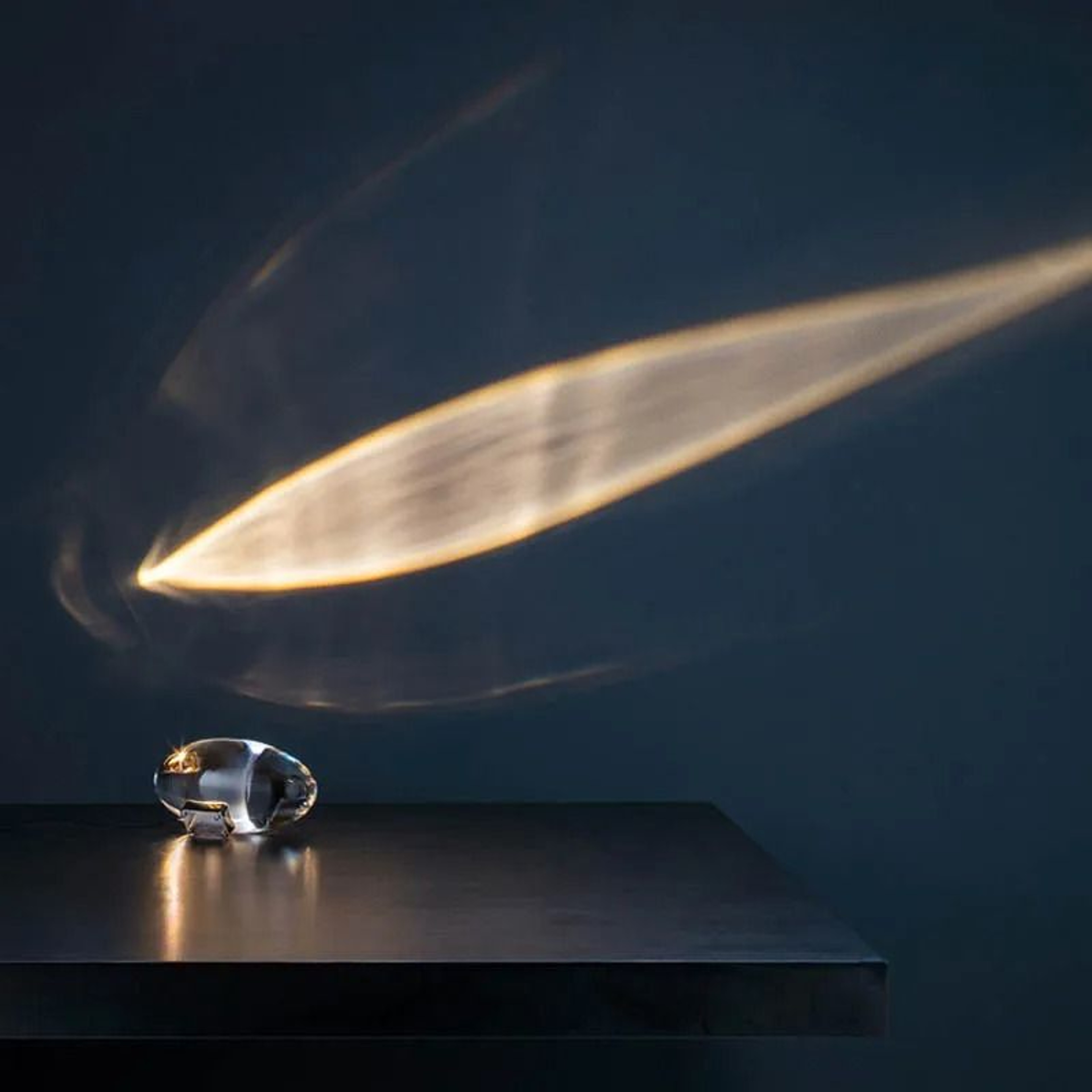 Italian Crystal Egg Projector Table Lamp Creates Mesmerizing Celestial Room Ambiance 4
