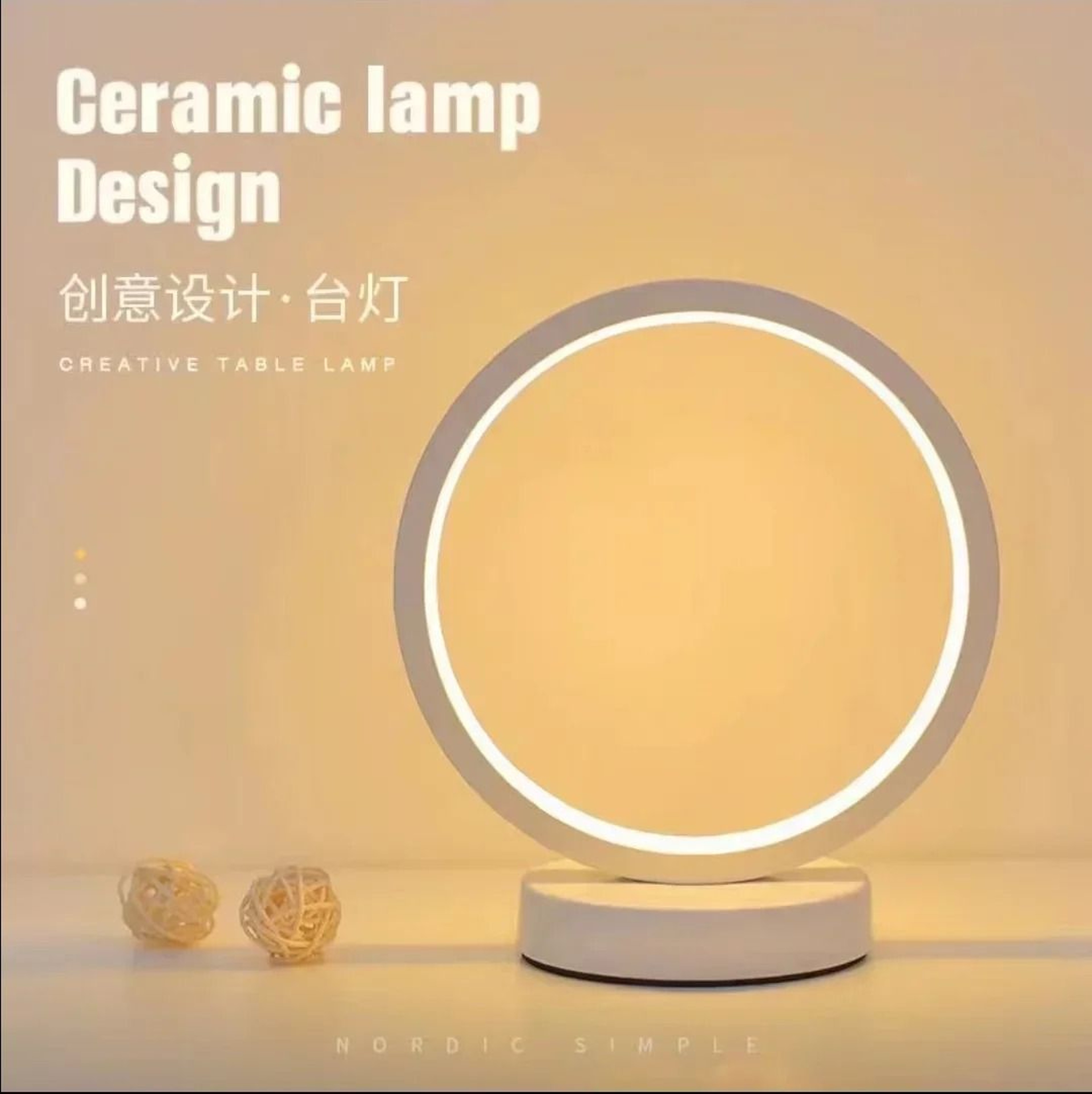 Modern Dimmable LED Ring Table Lamp Creates Soft Elegant Ambiance Anywhere 8