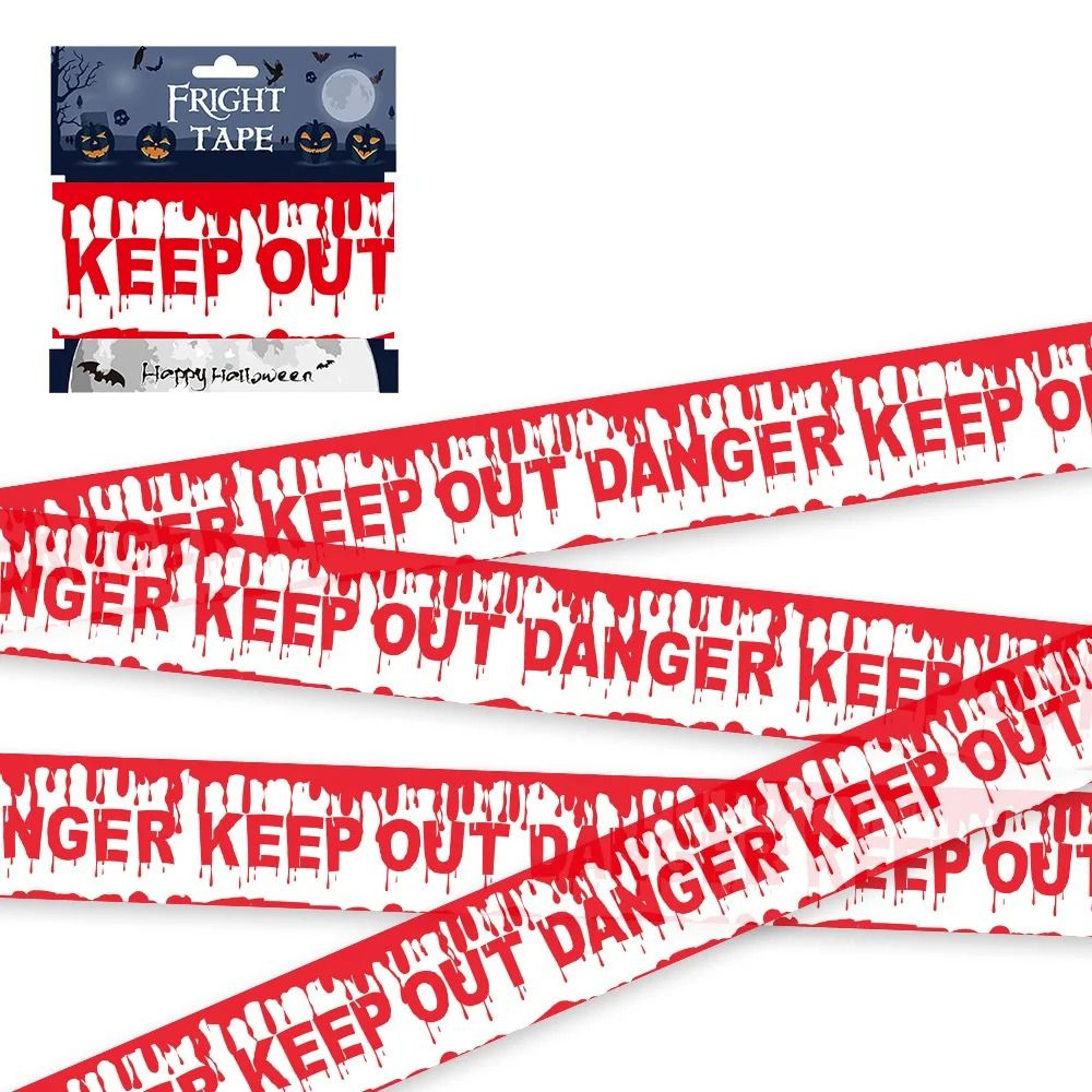 Skull Warning Tape Decoration For Spooky Halloween Doors Windows And Parties 5