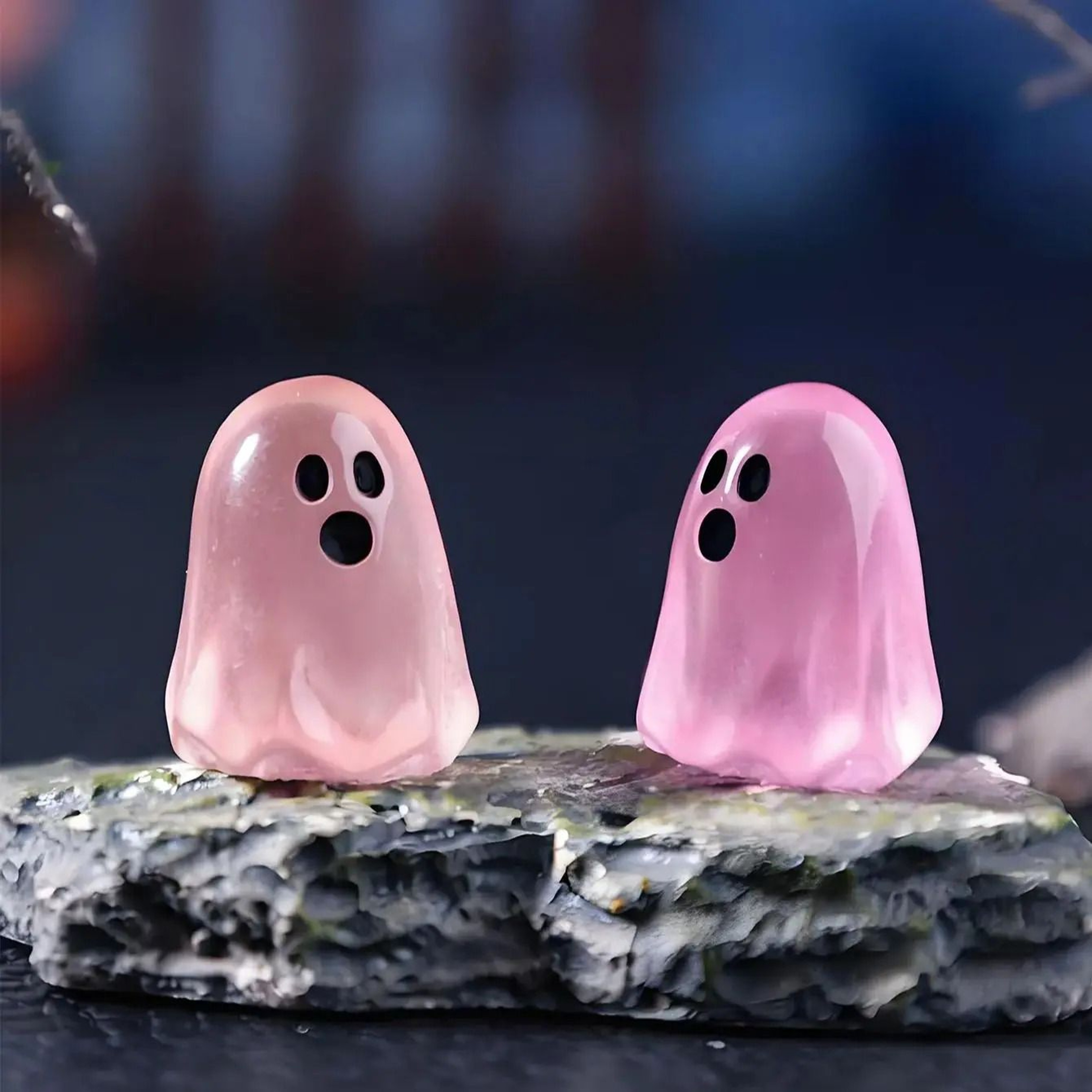 Glowing Mini Ghost Figures For Halloween Displays Crafts Gardens And Gifts 1