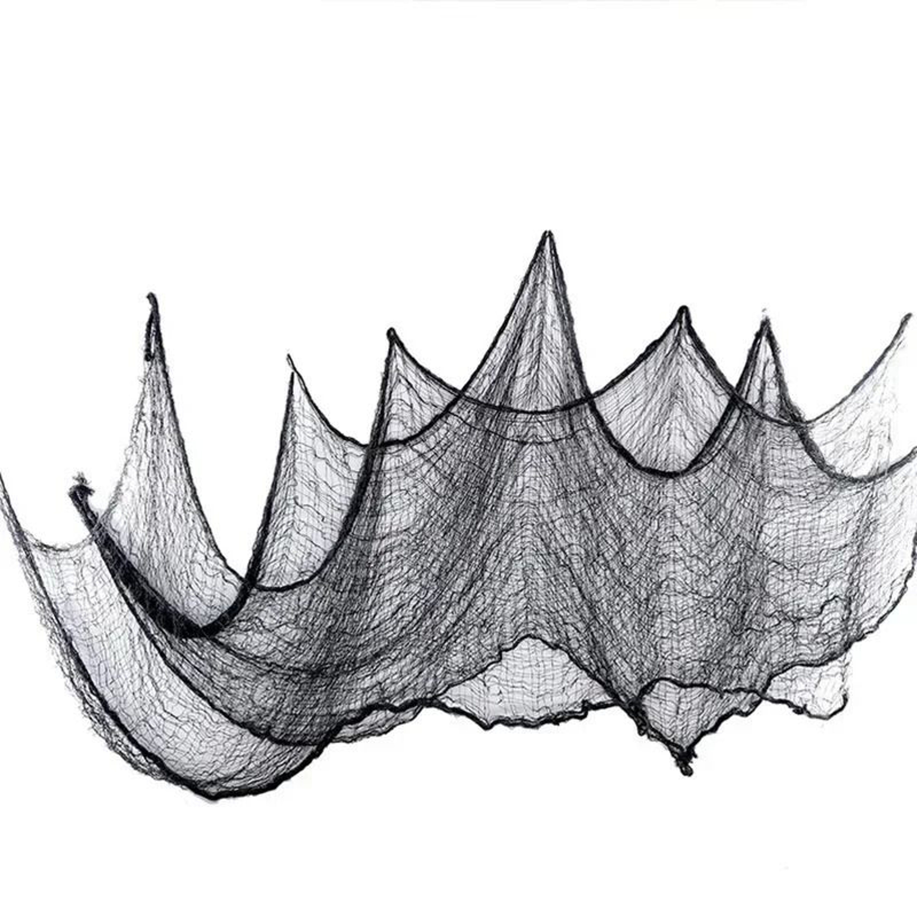 Tattered Black Halloween Gauze Cloth For Haunted Doors Tables And Walls 5