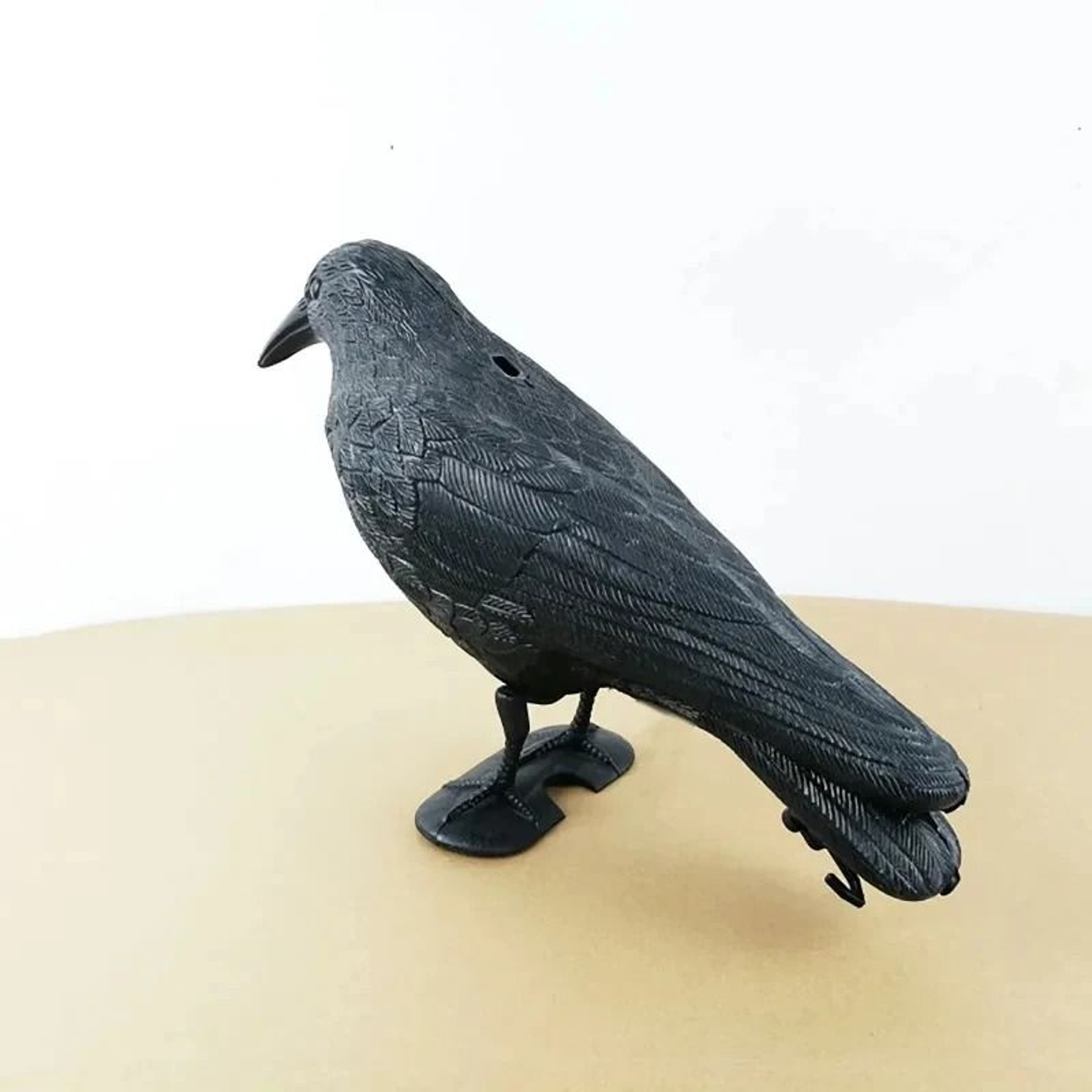 Realistic Black Crow Decoy For Bird Control And Halloween Party Decor 2