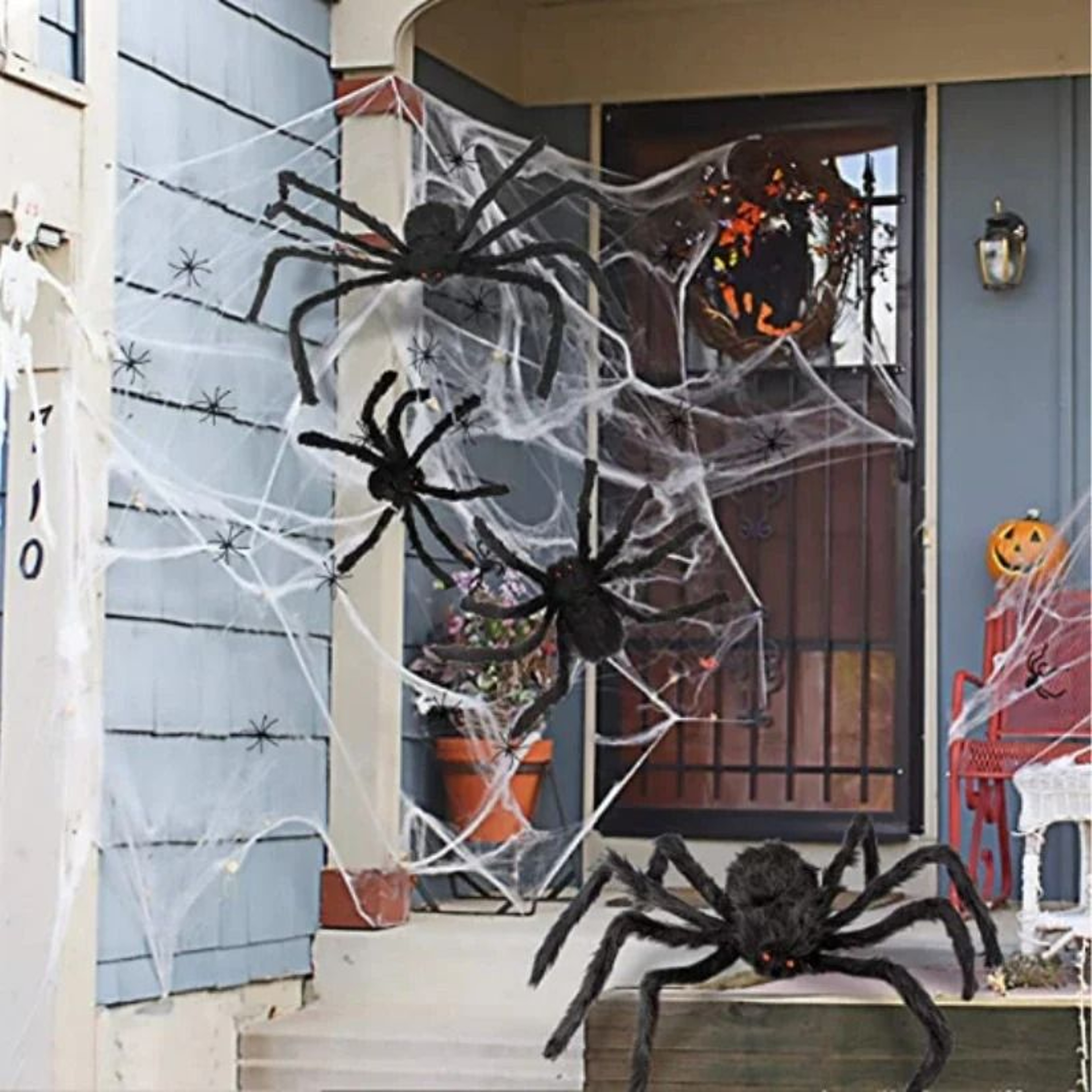 Oversized Plush Black Spider For Haunted Halloween Yards Parties And Displays 11