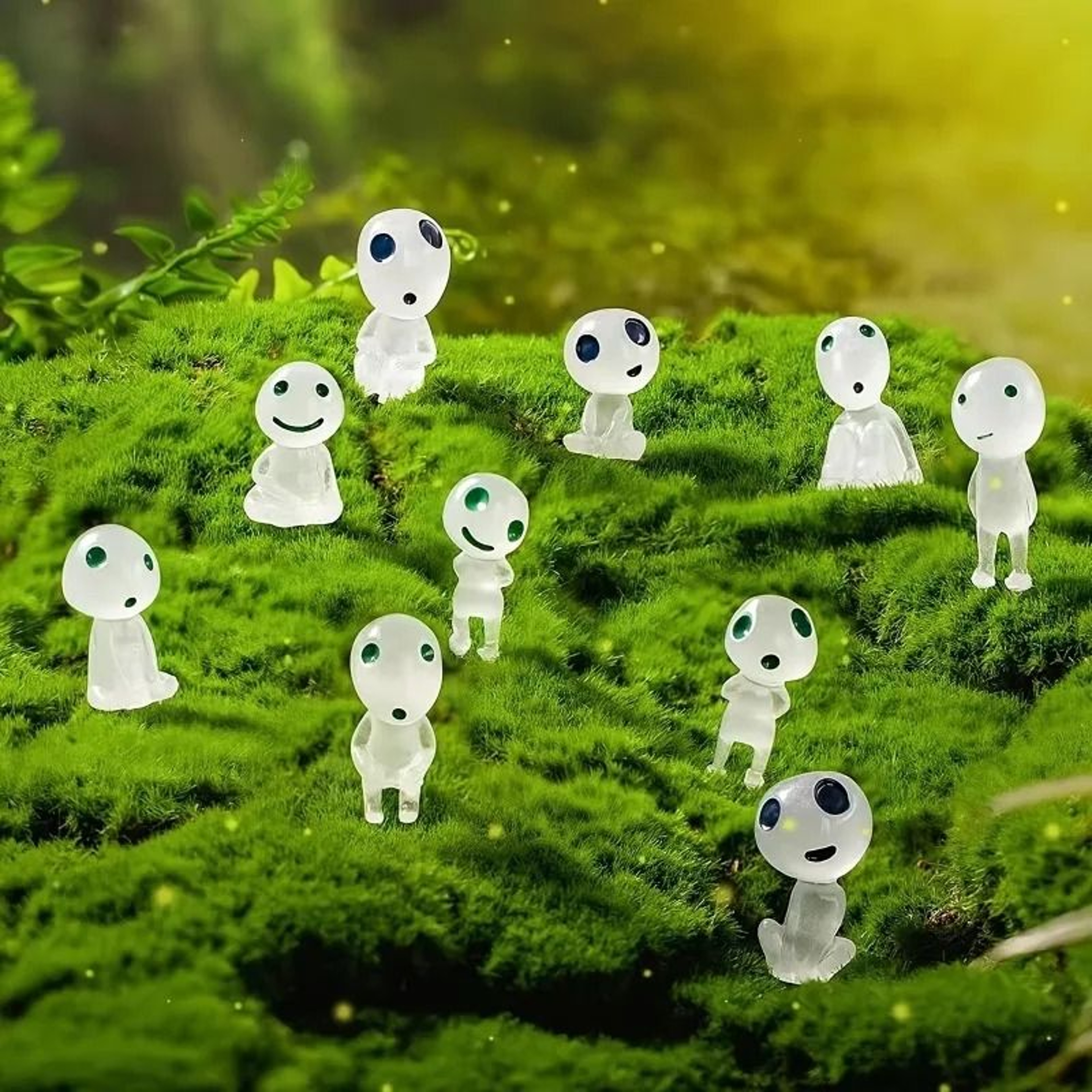 Glow In The Dark Mini Ghost Resin Figures Set 1