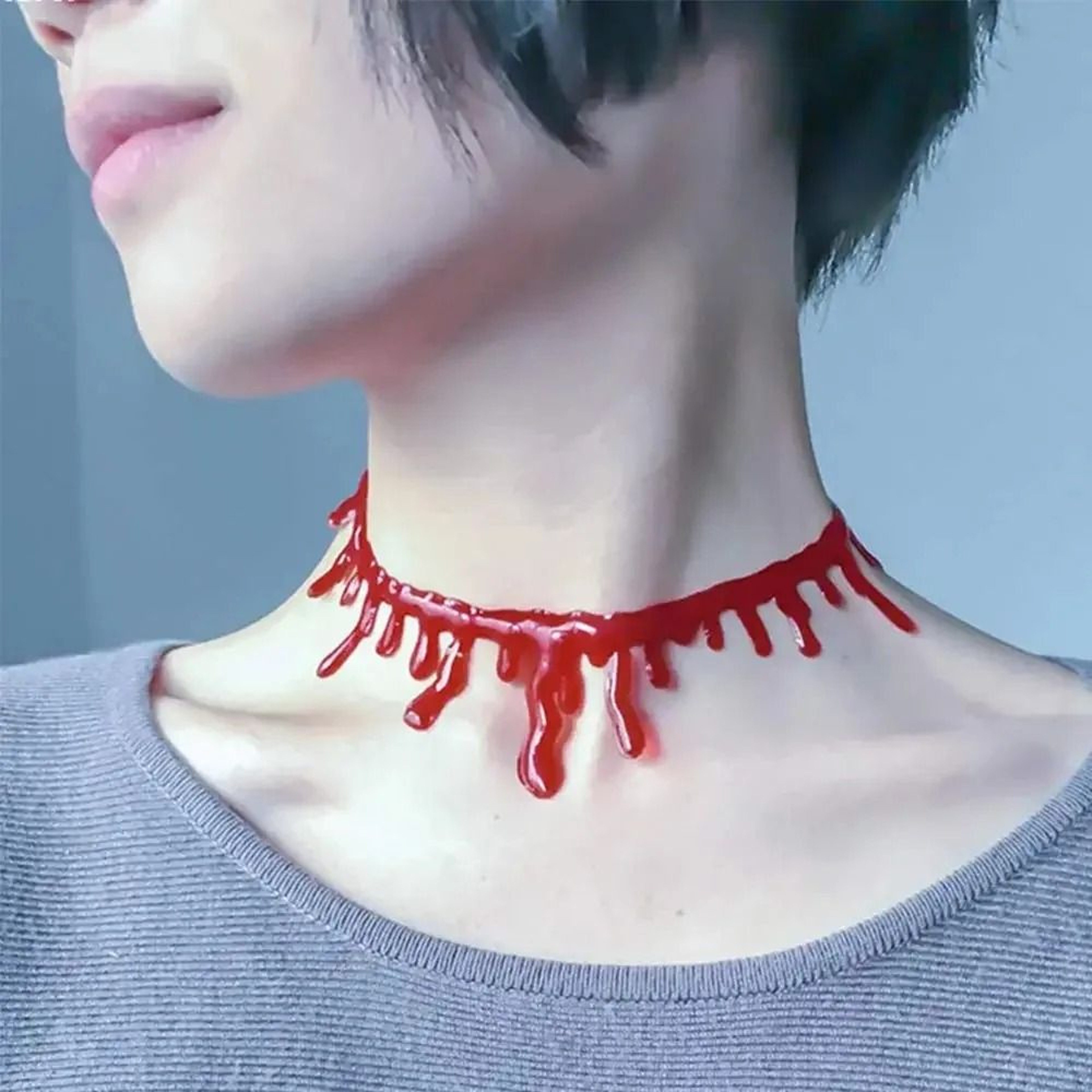 Dripping Blood Vampire Choker Necklace 0