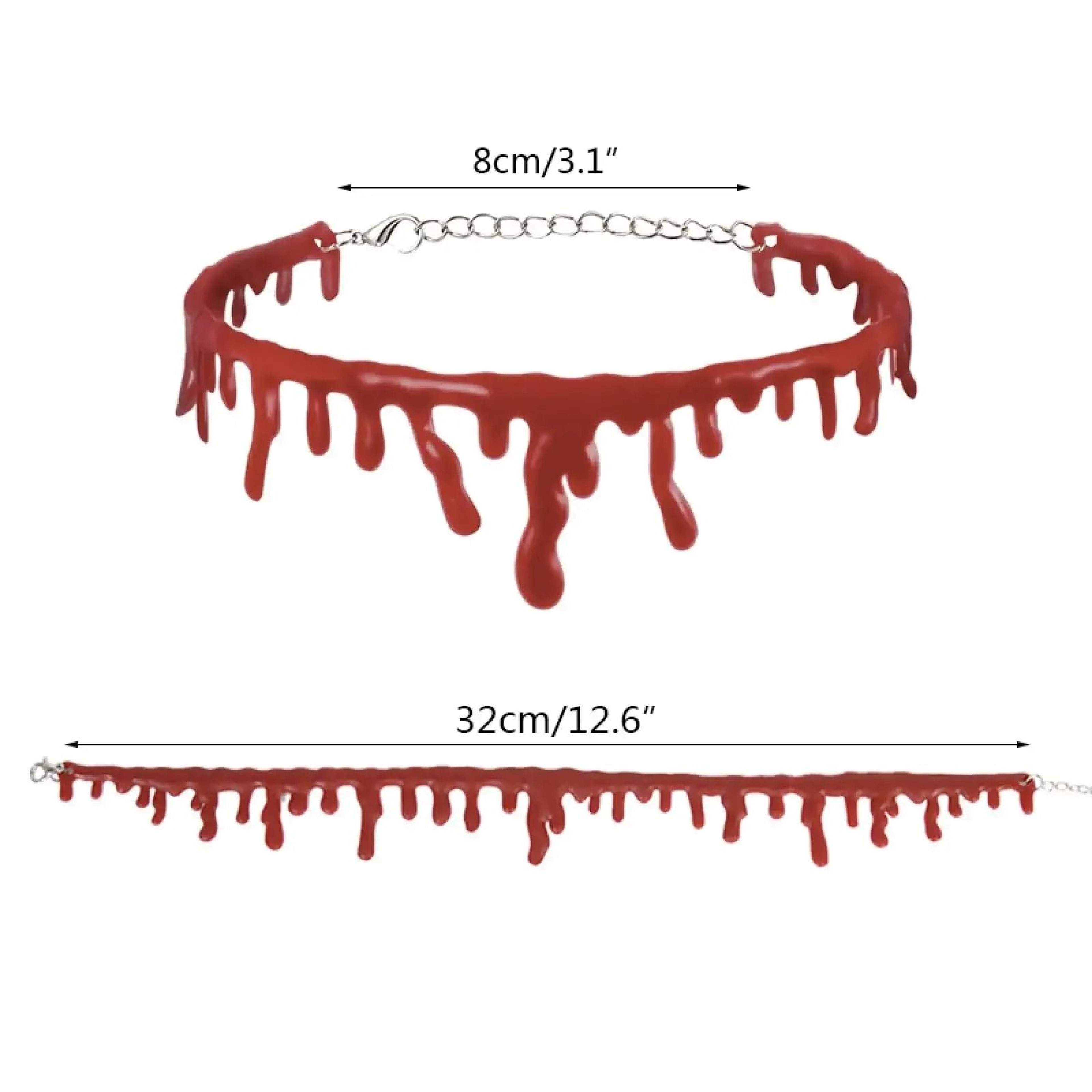 Dripping Blood Vampire Choker Necklace 3