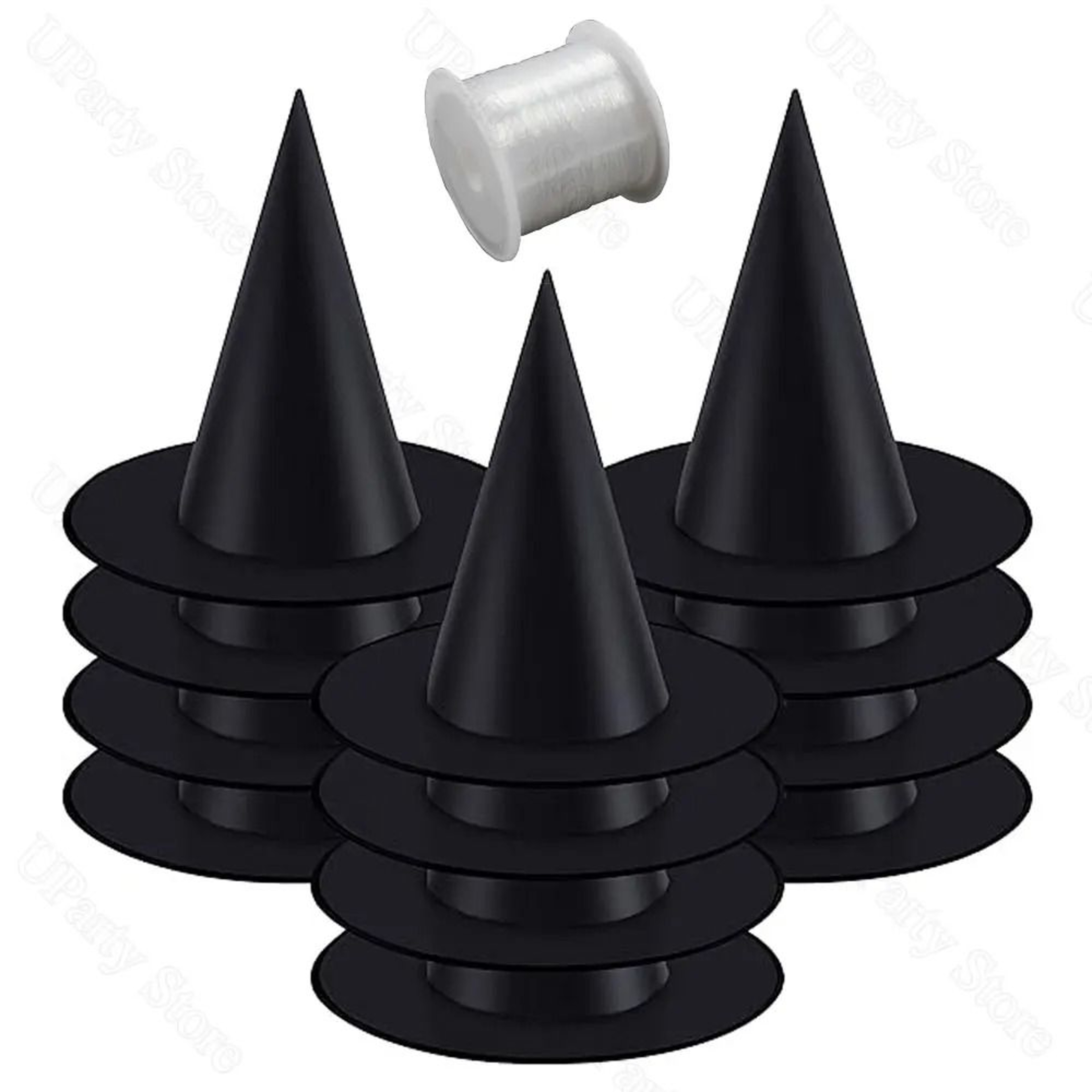 Floating Black Witch Hat Halloween Decorations 6