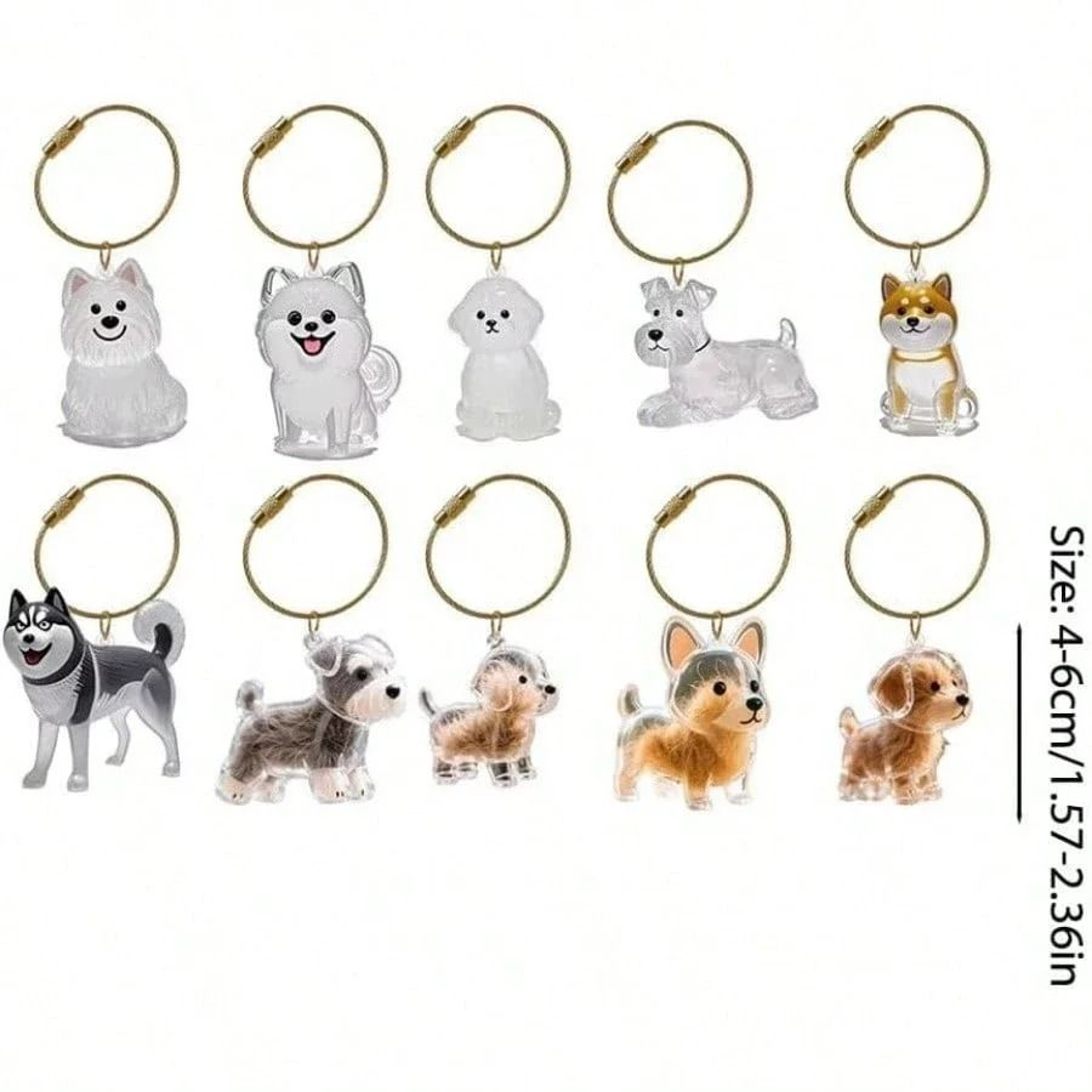 Transparent Pet Hair Memorial Keychain 15