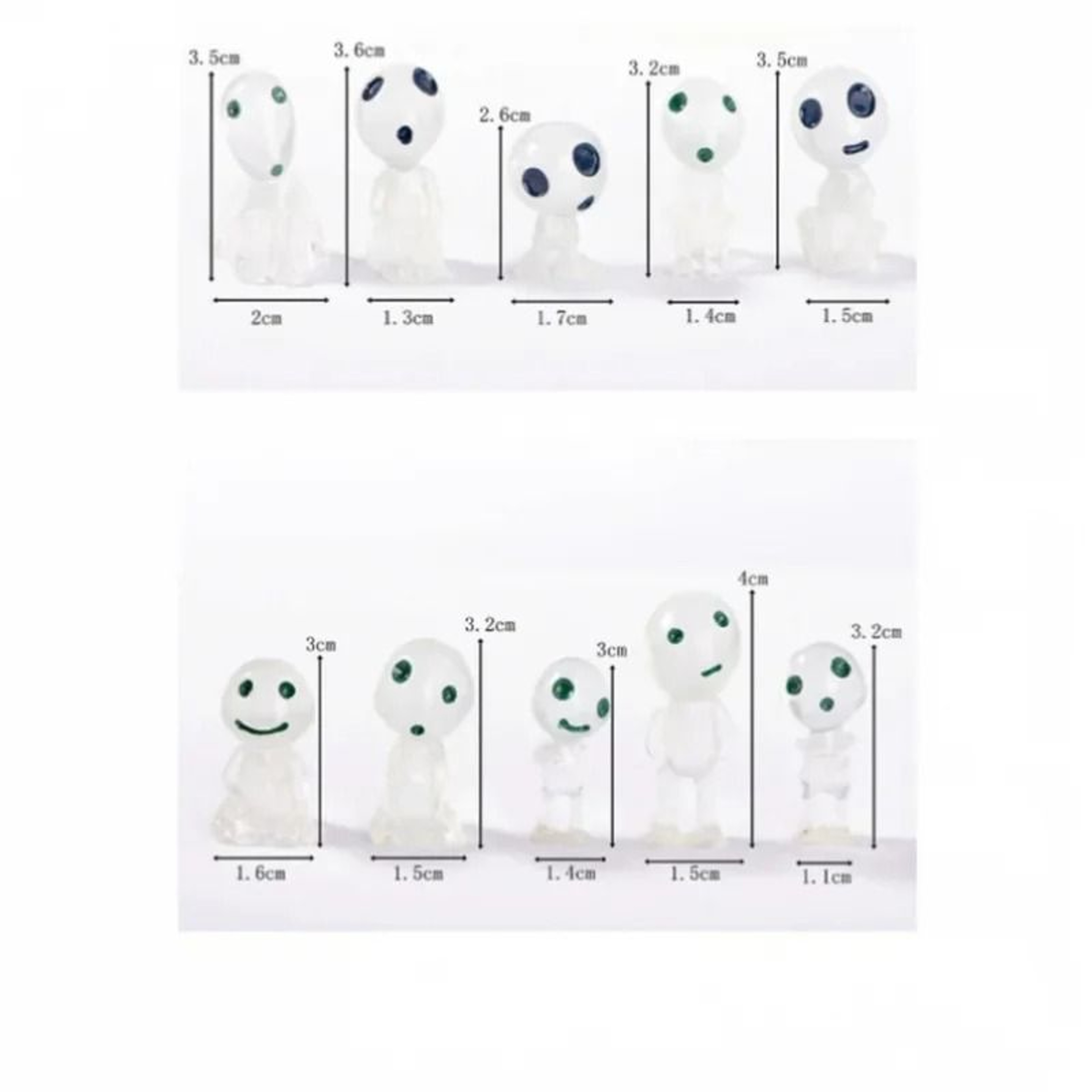 Glow In The Dark Mini Ghost Fairy Garden Decorations For Outdoor Micro Landscapes 5