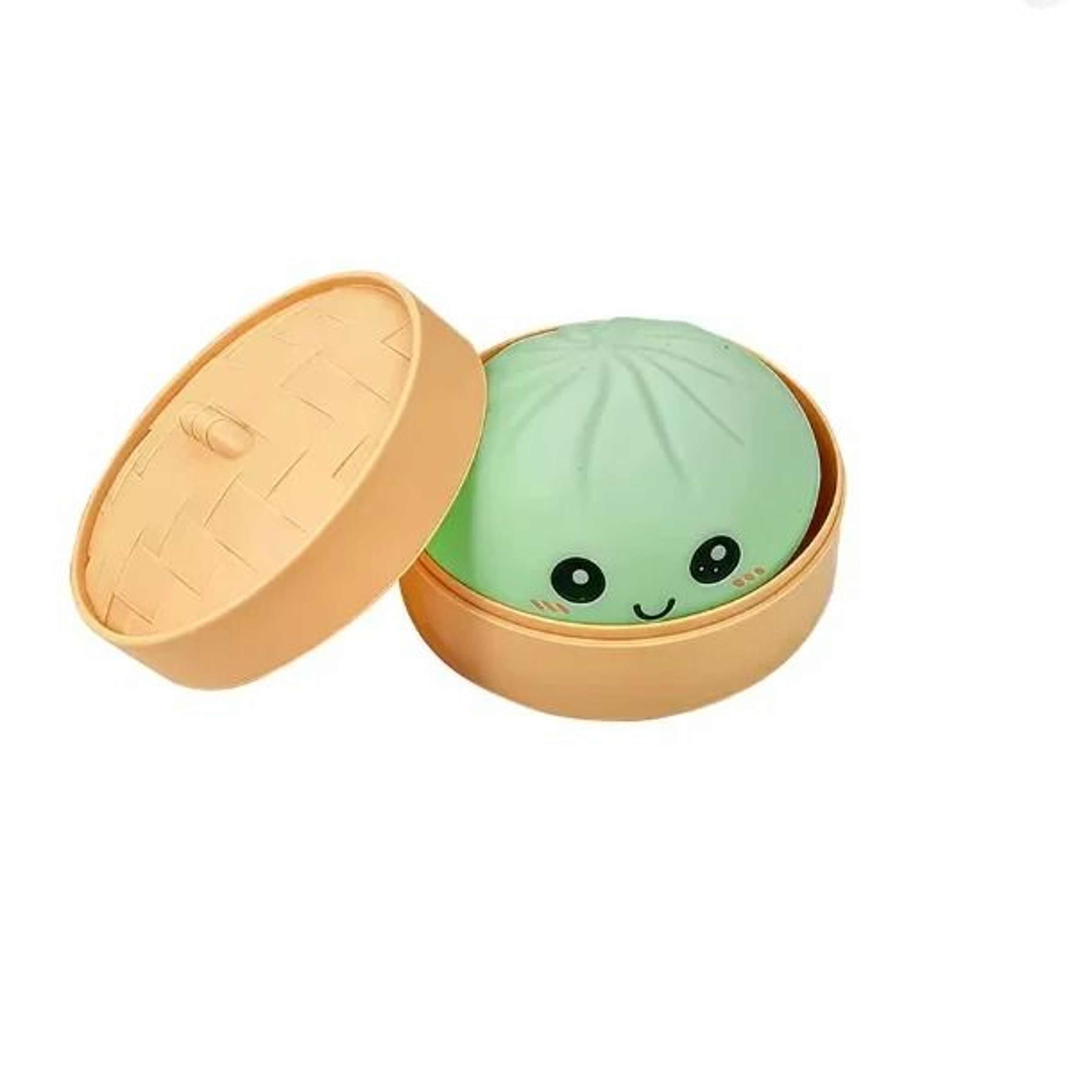Realistic Dumpling Slow Rebound Squishy Stress Relief Toy With Bamboo Steamer Gift Set 4