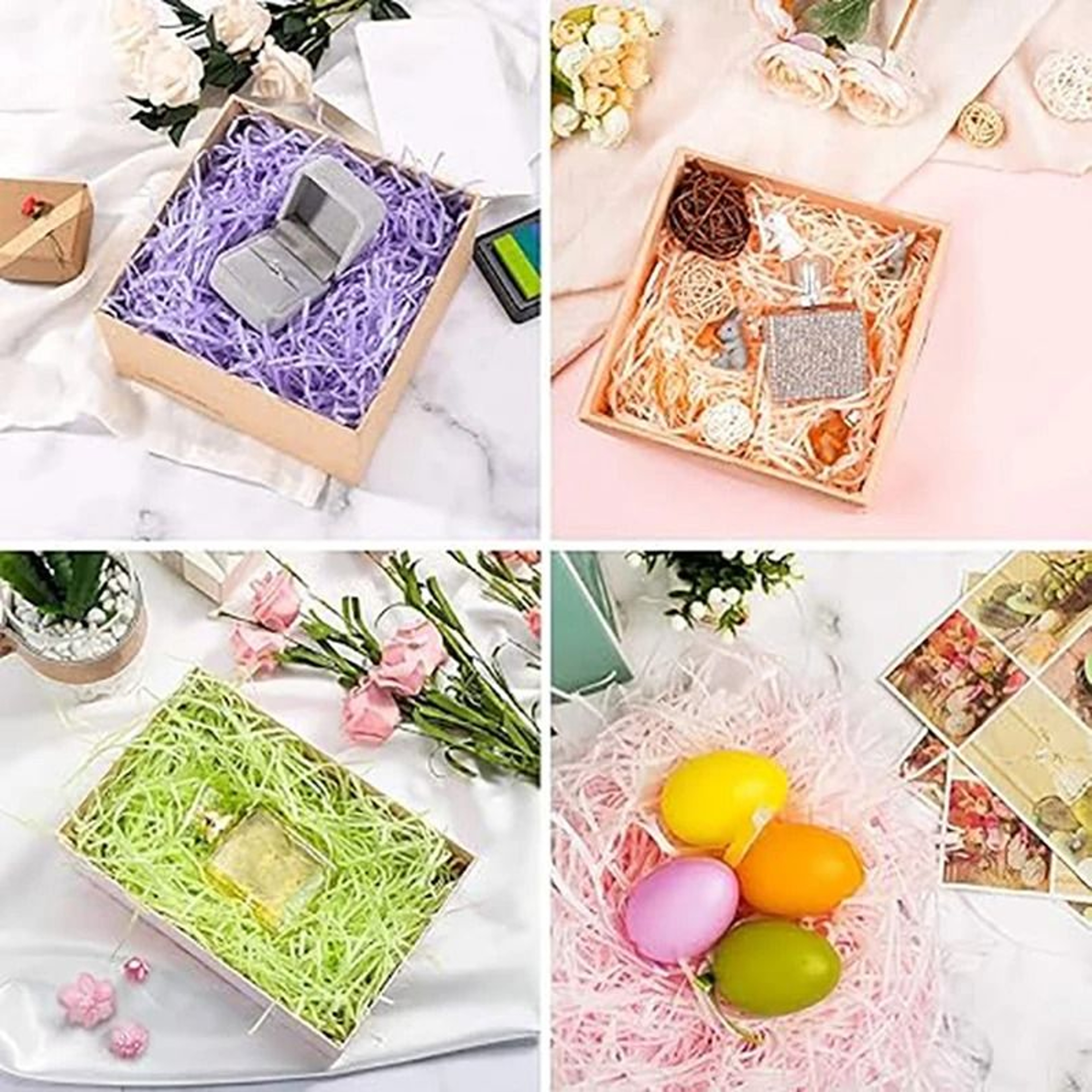 Multicolored Crinkle Paper Shreds For Gift Boxes Baskets Parties And Creative Packaging Projects 26