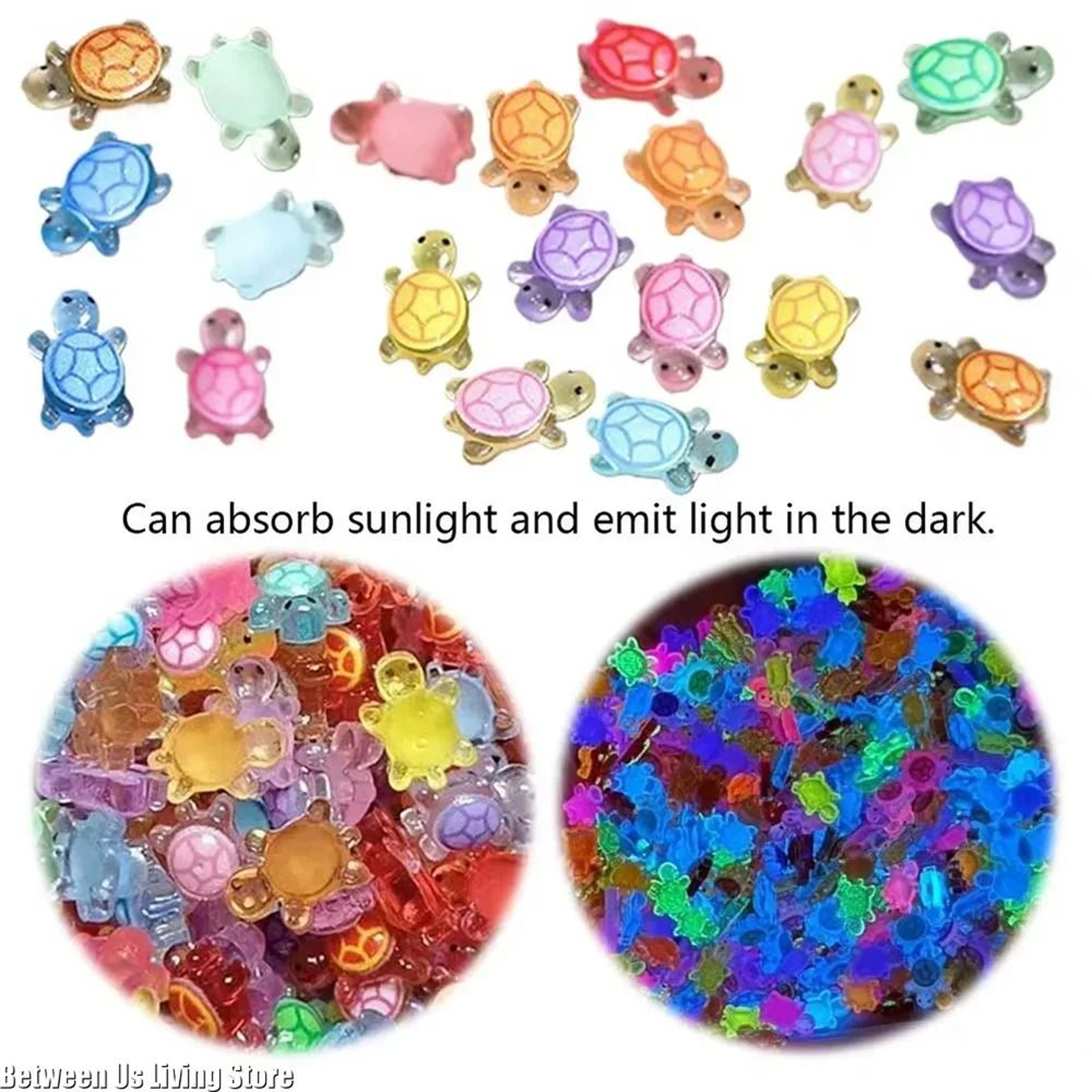 Glow In The Dark Mini Resin Turtle Figurines For Fairy Gardens And Crafts 5
