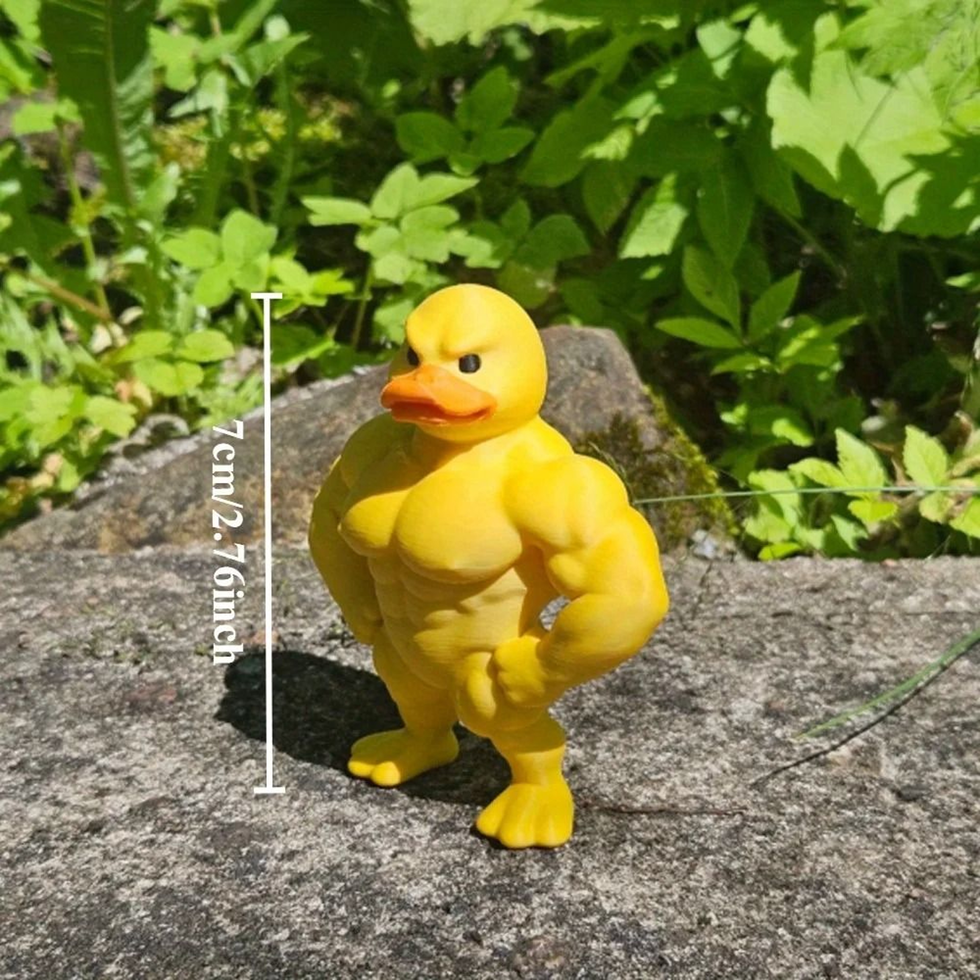 Funny Muscle Duck Statue Whimsical Resin Figurine For Desks Shelves Gardens And Gifts 1