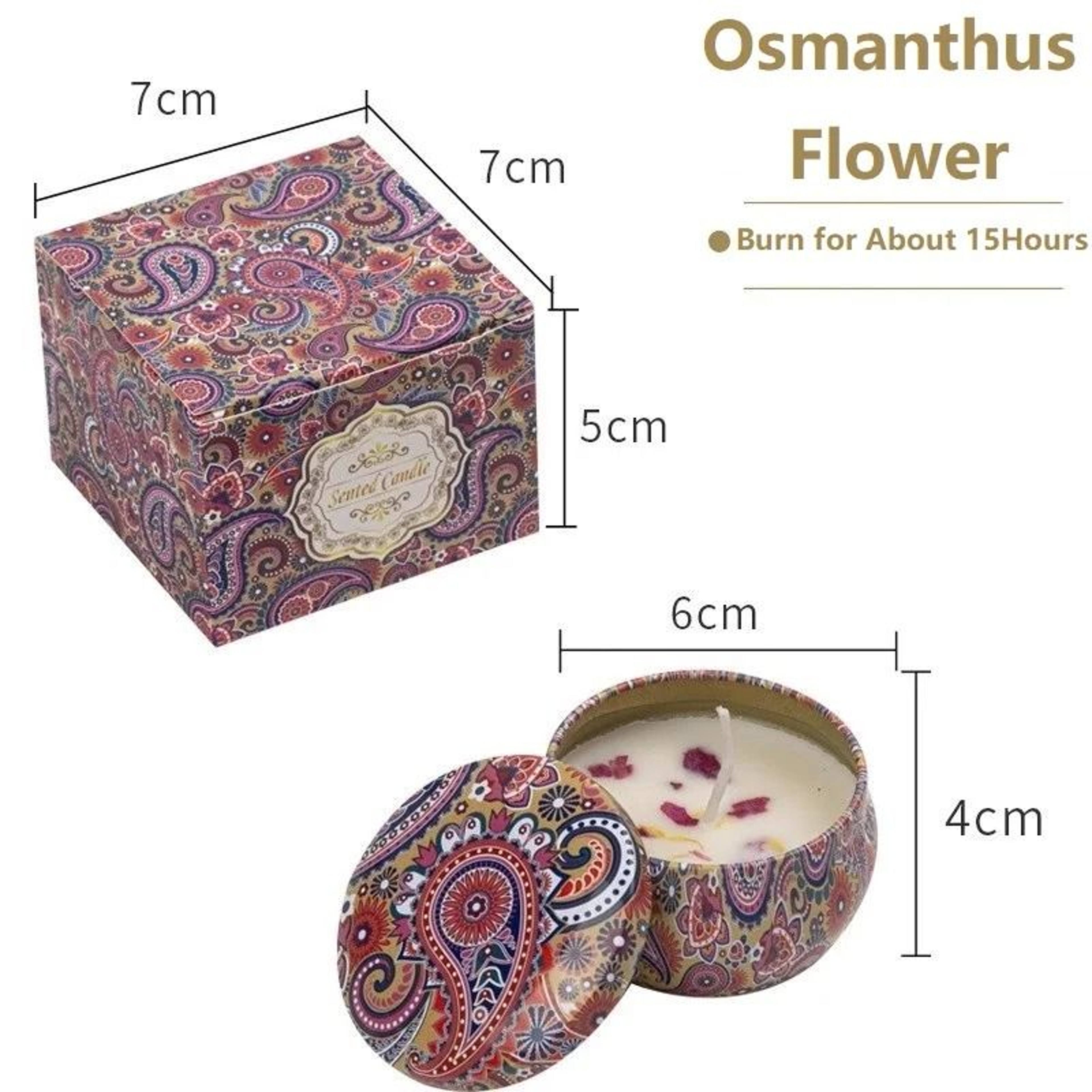 Vintage Floral Soy Wax Candle Jars For Cozy Homes And Gifts 2