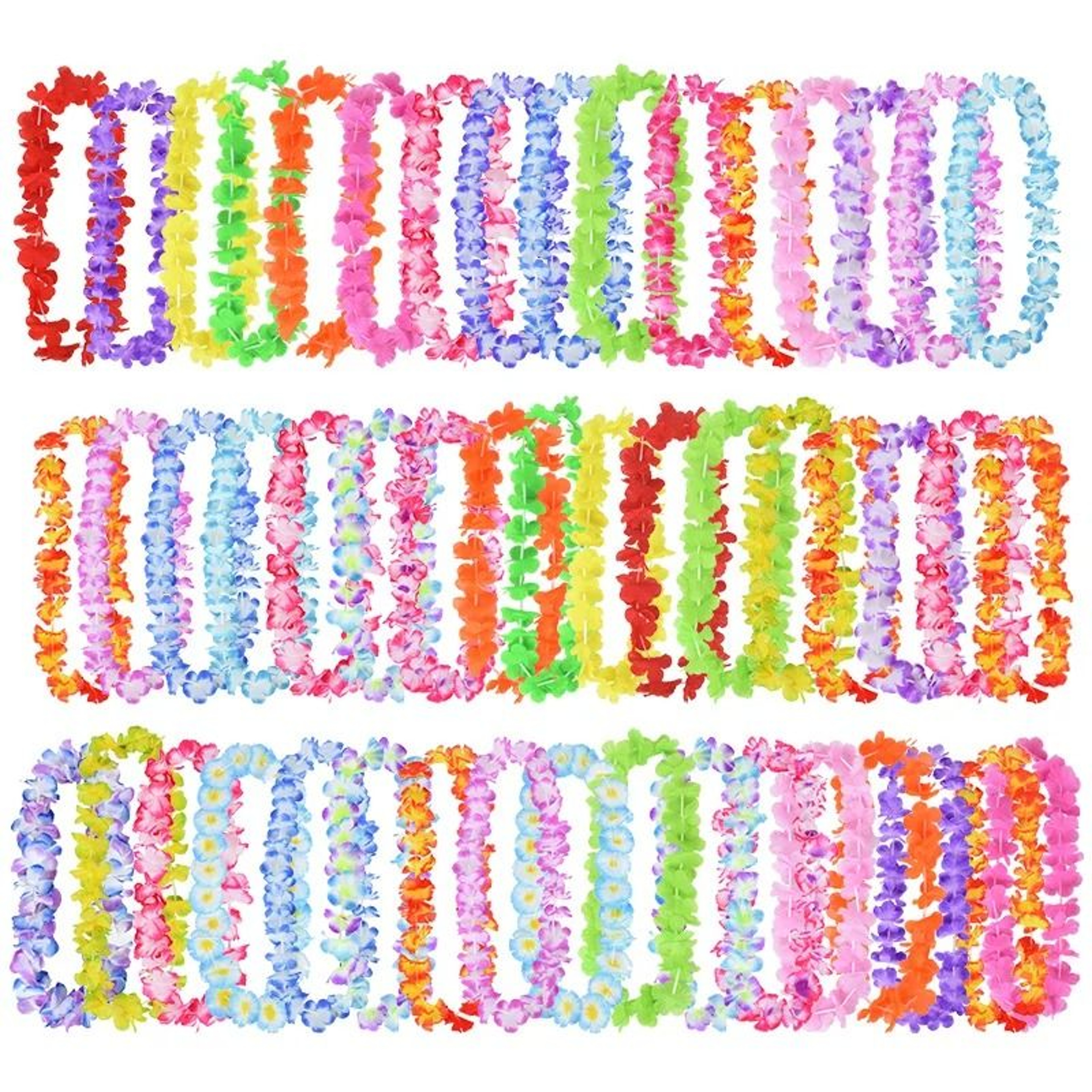 Vibrant Hawaiian Flower Lei Necklaces For Colorful Tropical Party Celebrations Everywhere 0