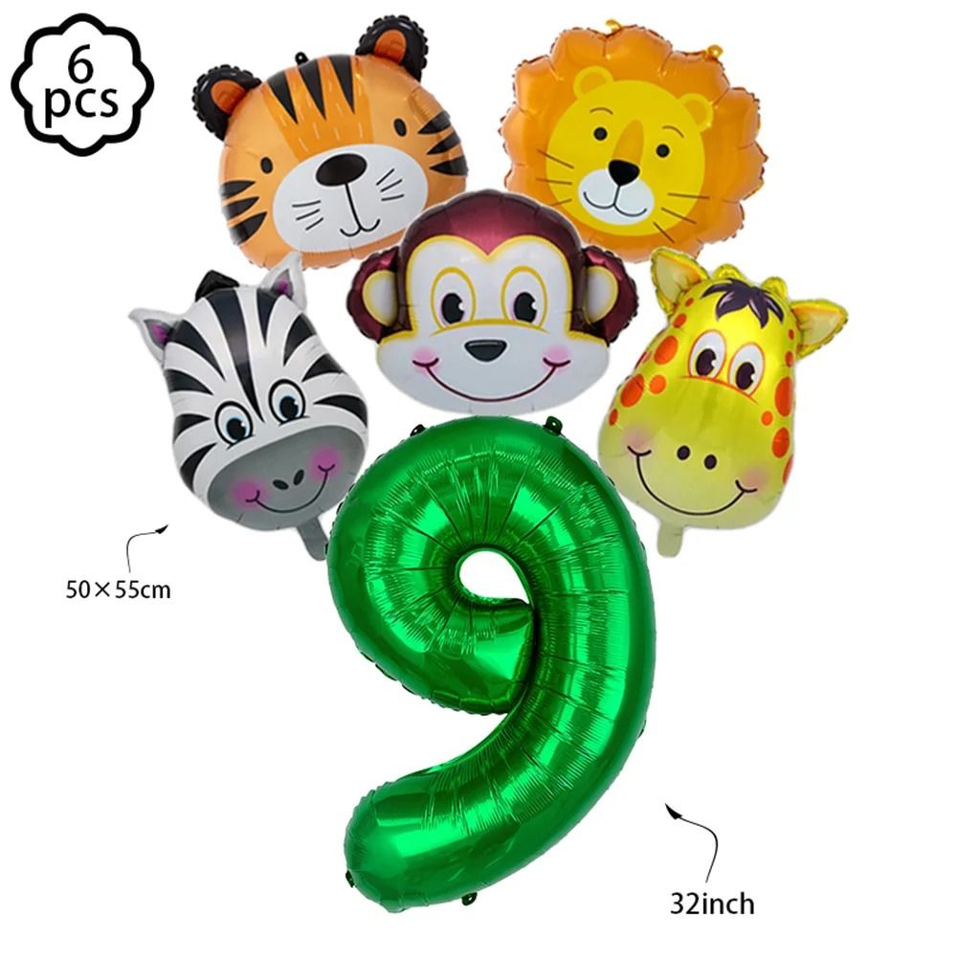 Wild Jungle Animal Birthday Banner And Swirl Decorations For Safari Parties 22