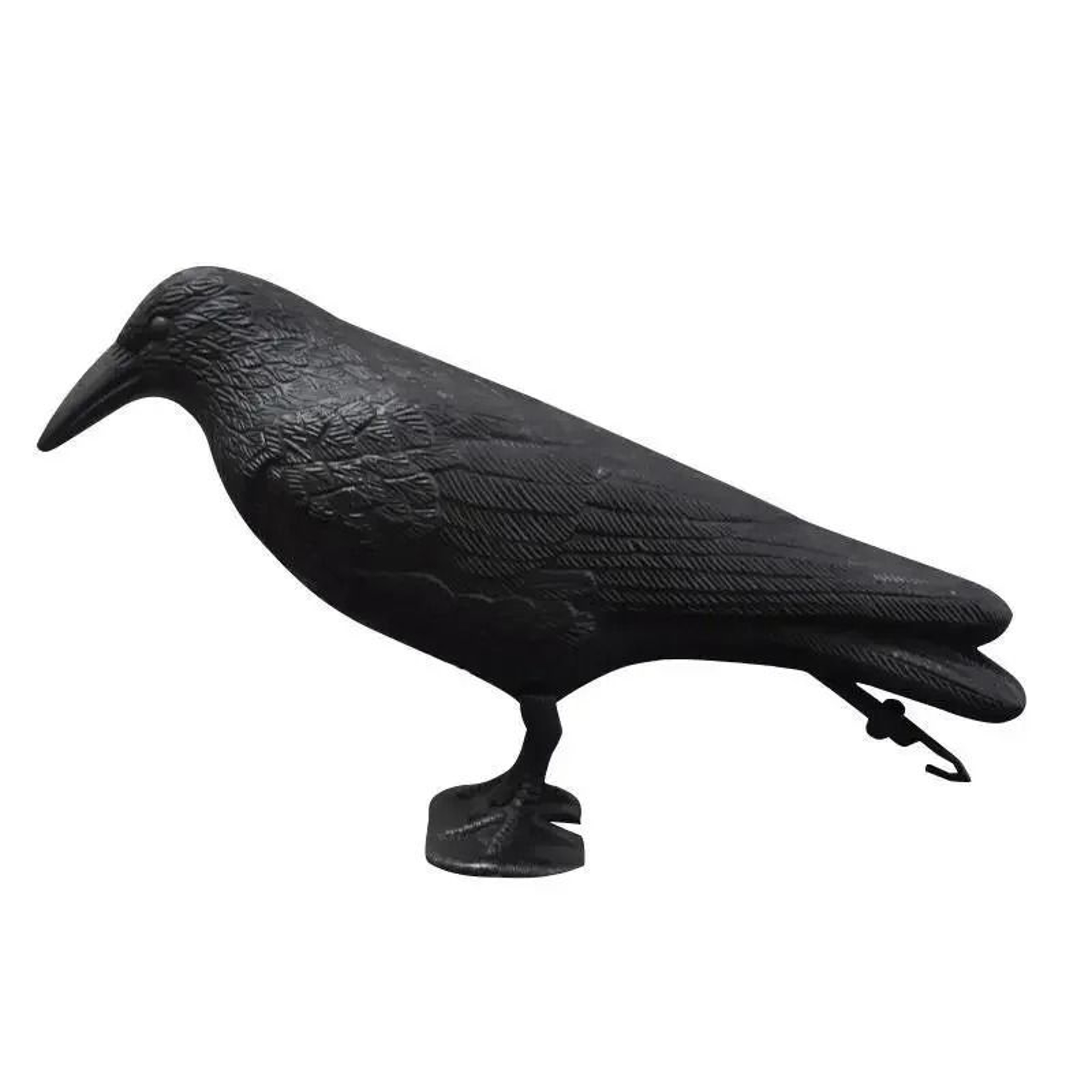 Realistic Black Crow Decoy For Humane Garden Bird Deterrent Decor Protection 2