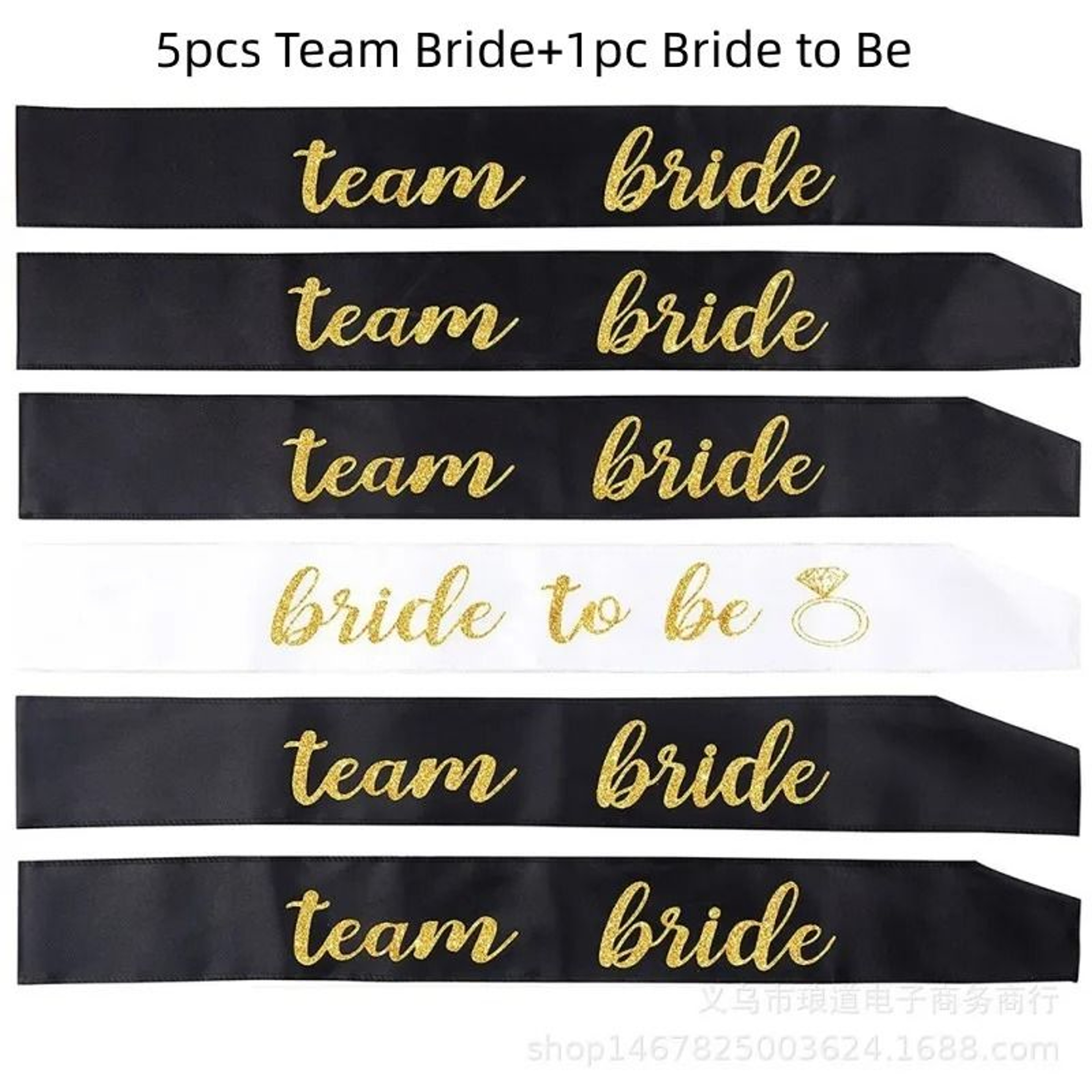Rose Gold Bride Sash Set Makes Every Bridal Celebration Feel Special 5