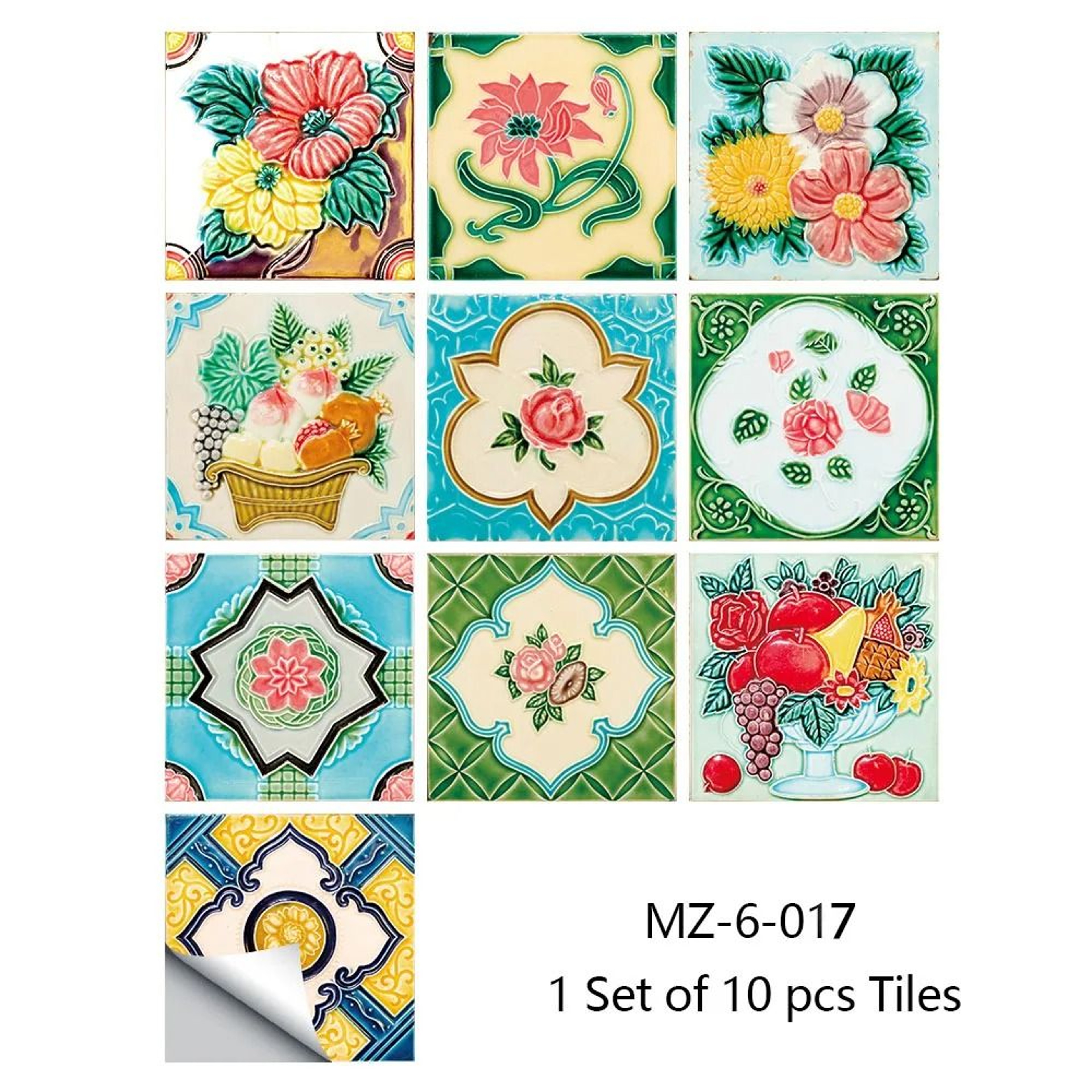 Retro Matte Tile Stickers For Easy Kitchen Bathroom Floor Home Makeovers 9