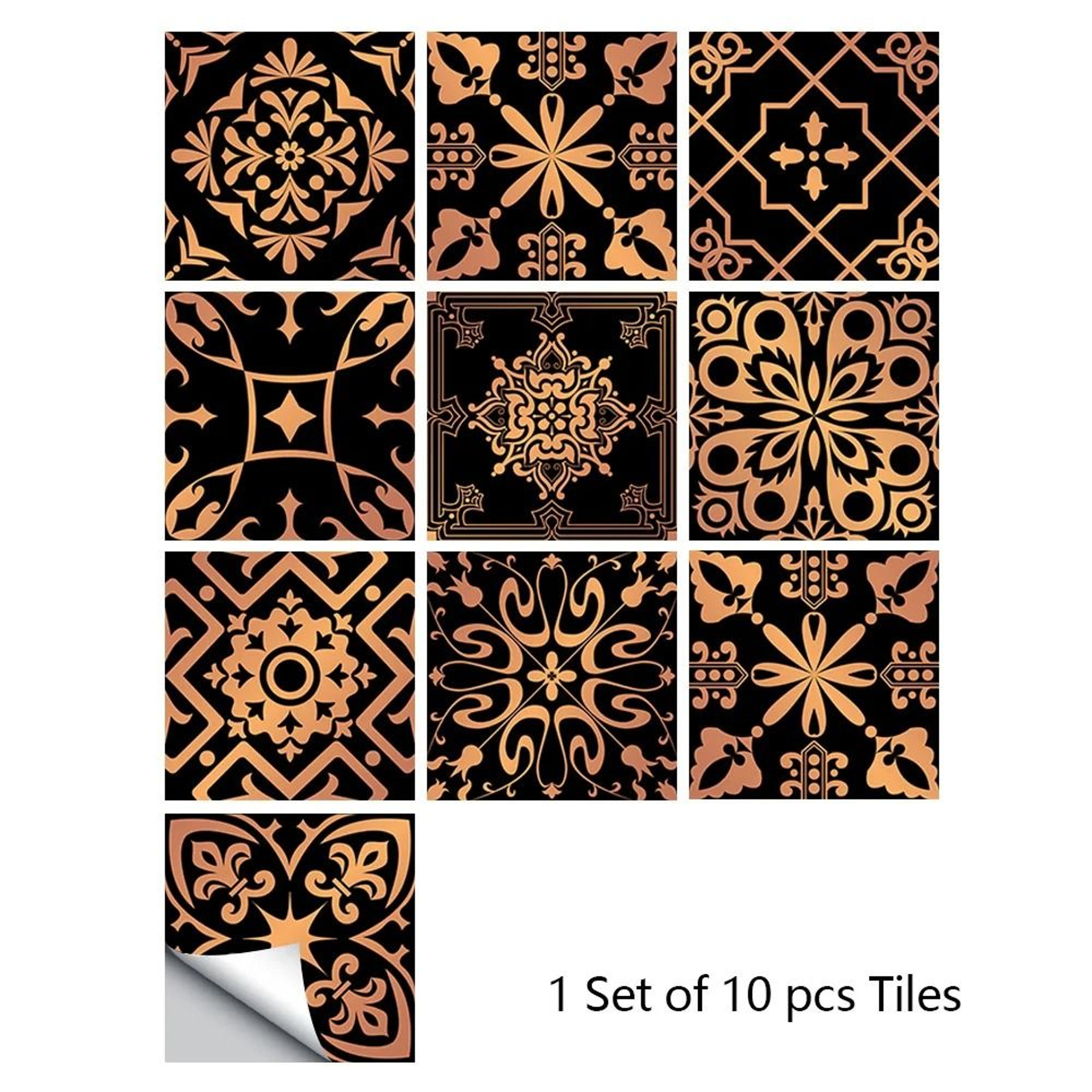 Retro Matte Tile Stickers For Easy Kitchen Bathroom Floor Home Makeovers 17