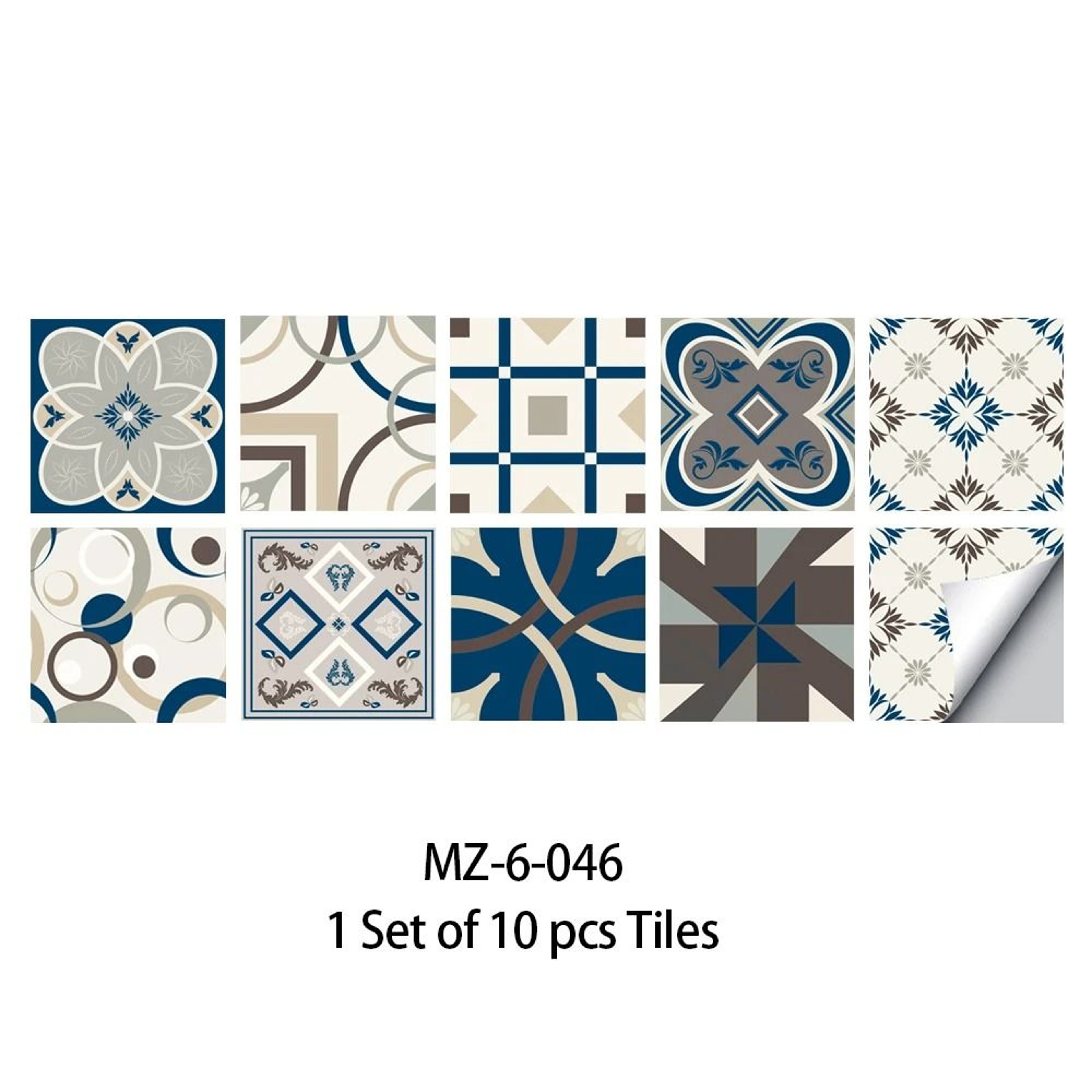 Blue Gray Matte Tile Stickers For Easy Kitchen And Floor Makeovers 13
