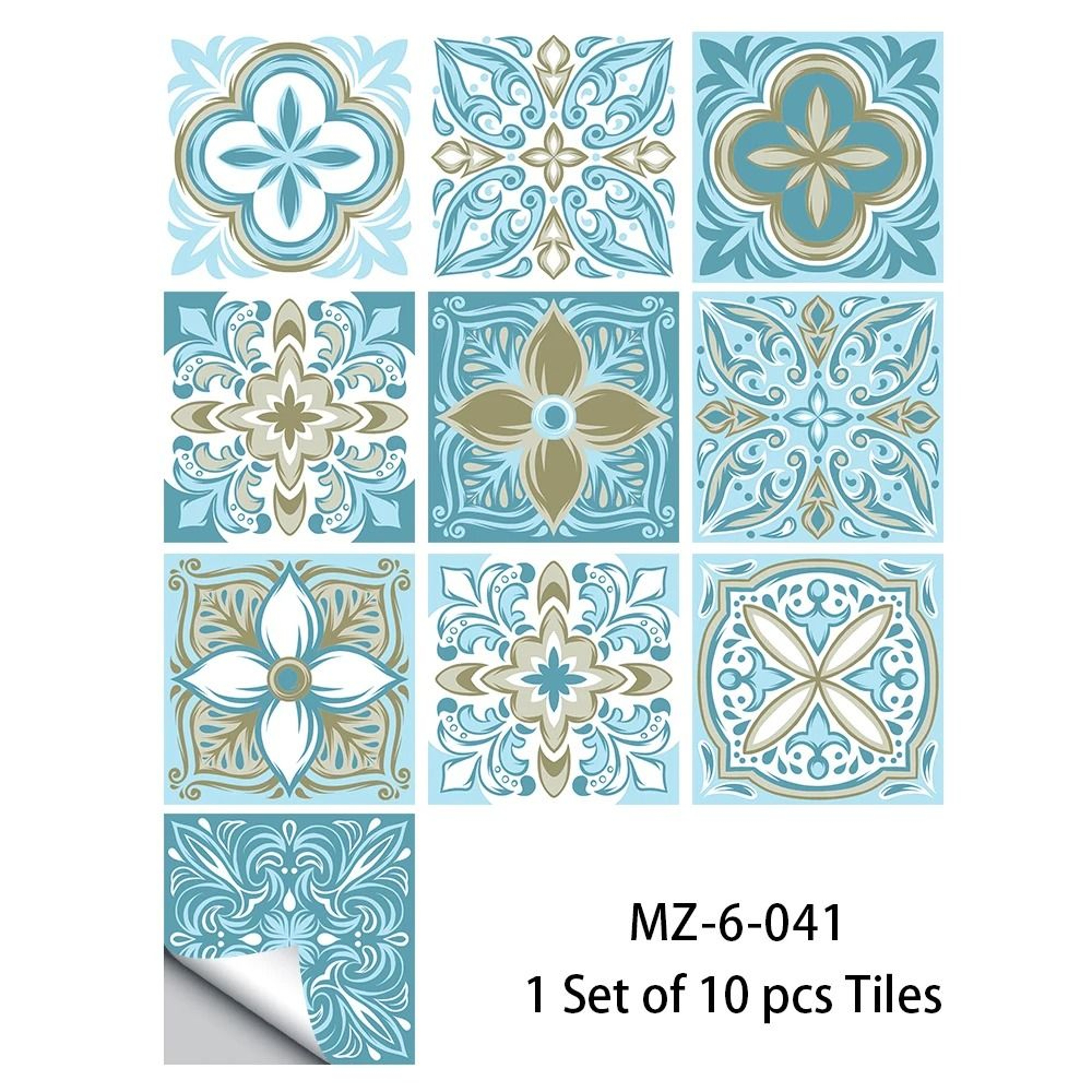 Blue Gray Matte Tile Stickers For Easy Kitchen And Floor Makeovers 19