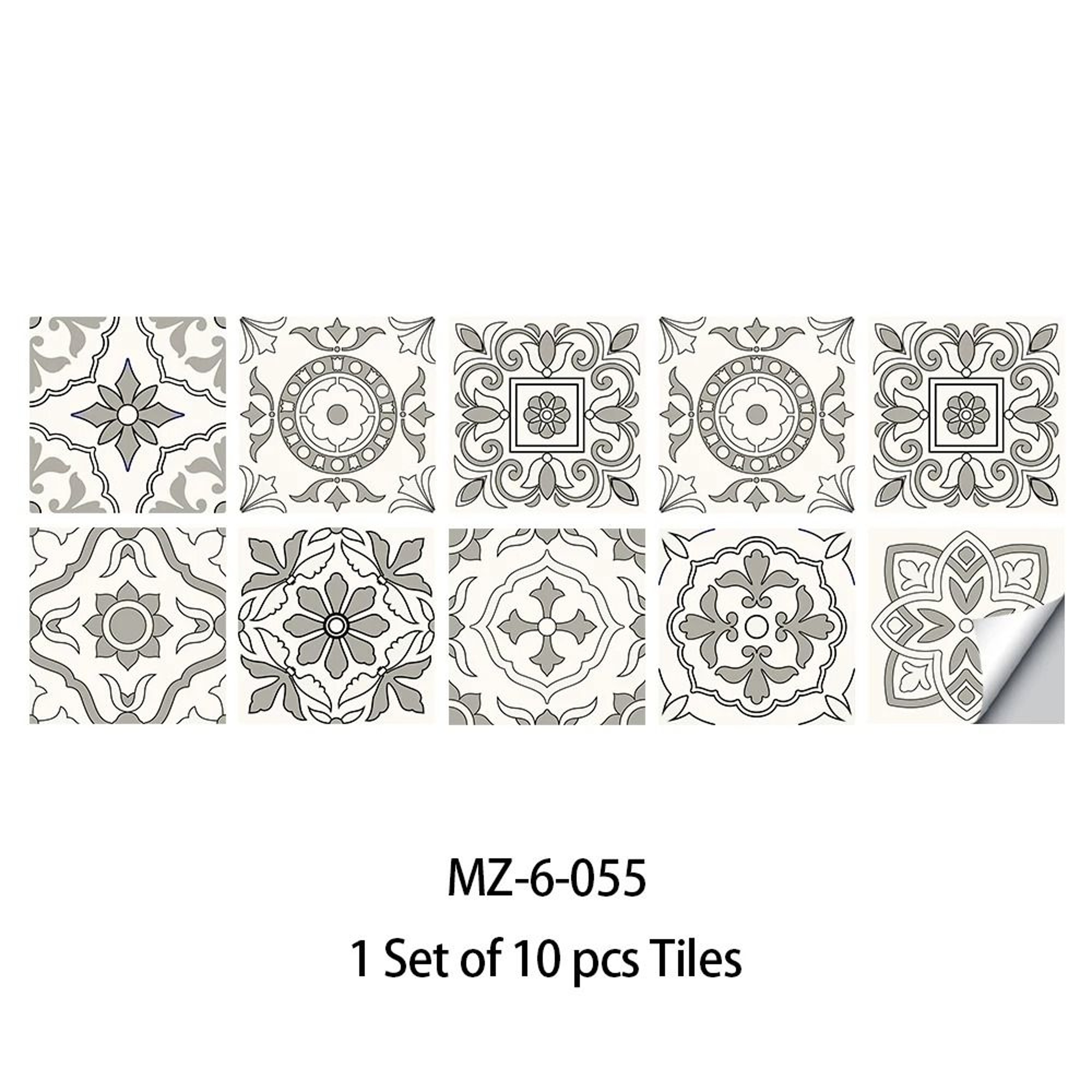 Blue Gray Matte Tile Stickers For Easy Kitchen And Floor Makeovers 11
