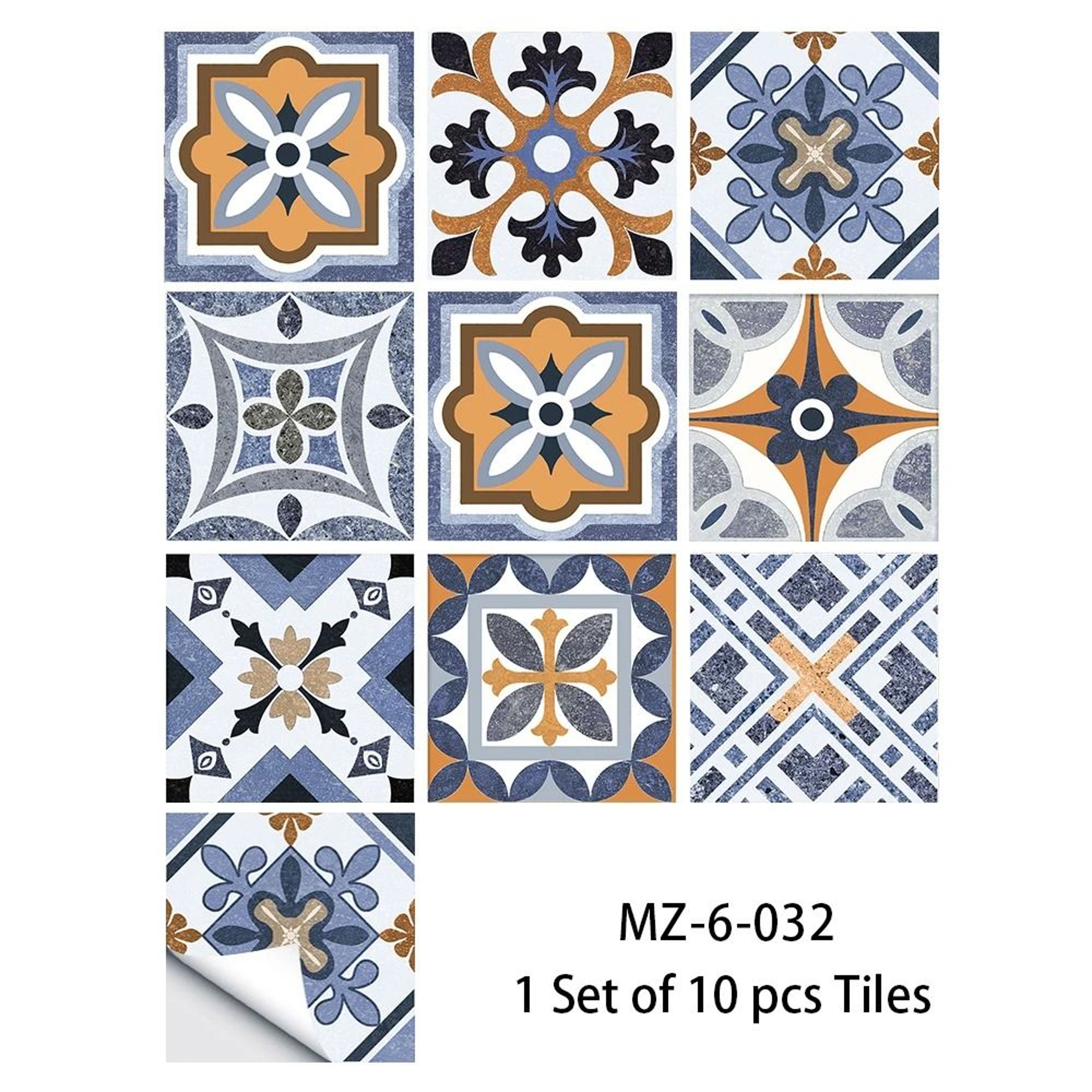 Blue Gray Matte Tile Stickers For Easy Kitchen And Floor Makeovers 27