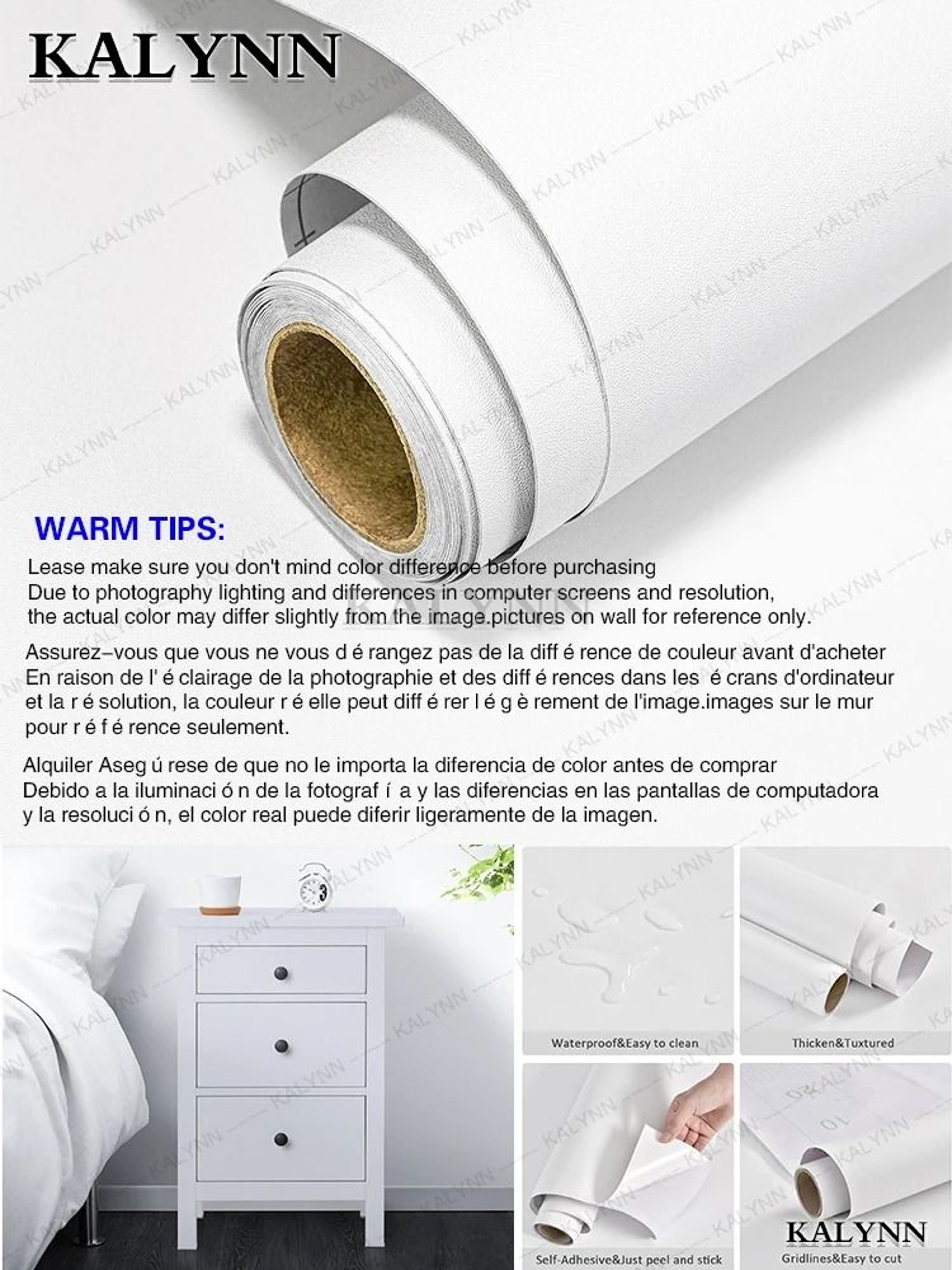 Self Adhesive PVC Contact Paper For Easy Wall Furniture Makeovers Decor 10