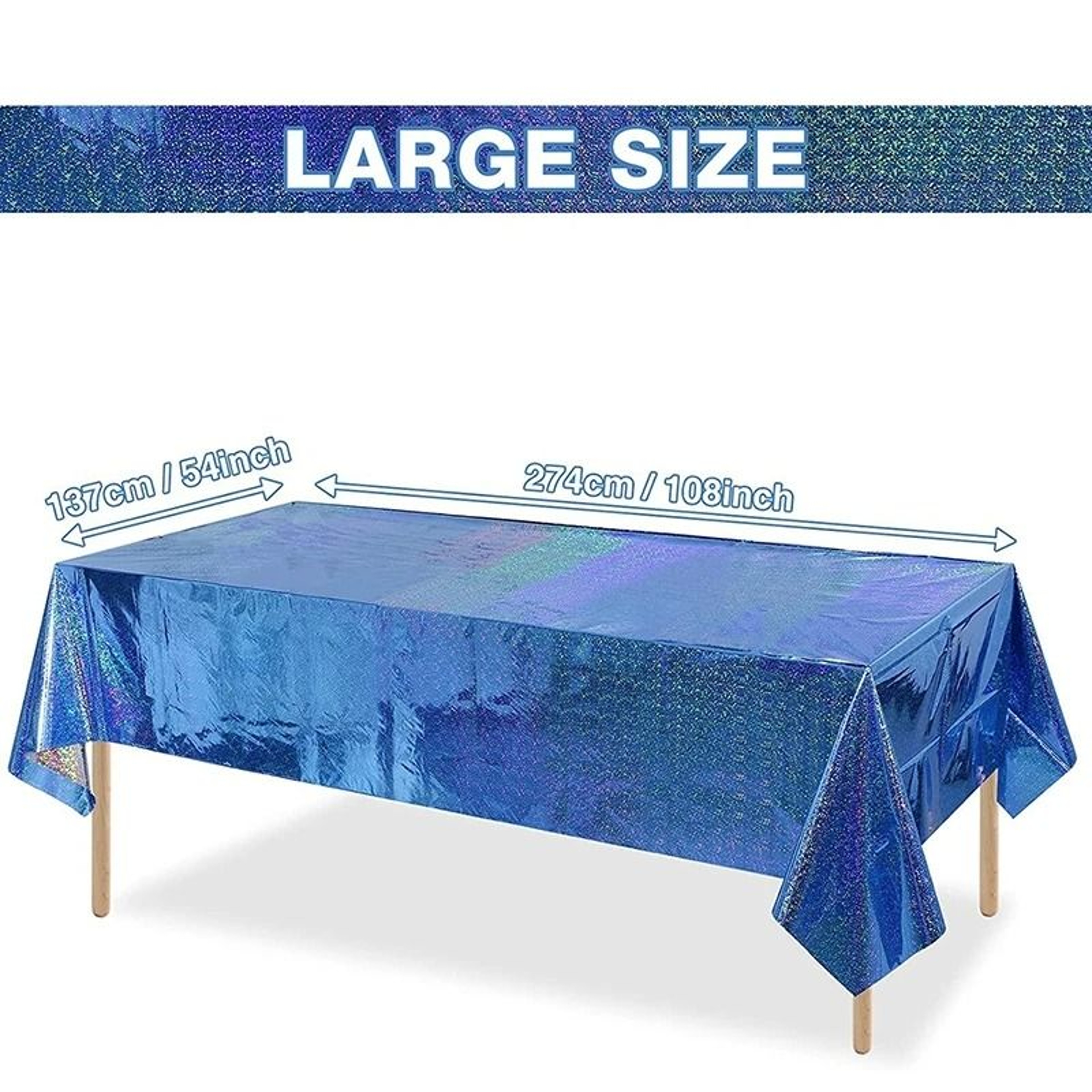 Glitter Waterproof Foil Tablecloth For Elegant Wedding Birthday Baby Shower Parties 7