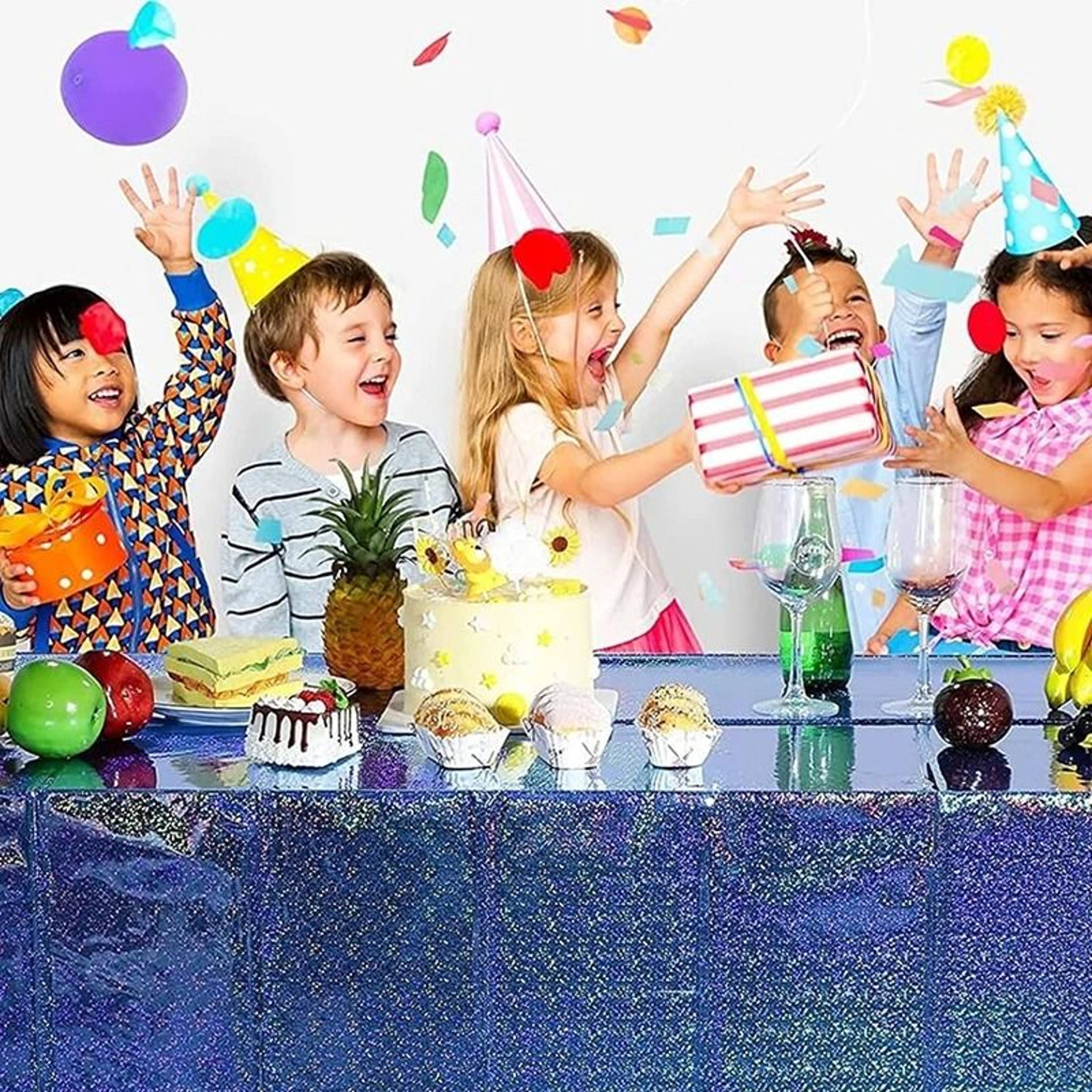 Glitter Waterproof Foil Tablecloth For Elegant Wedding Birthday Baby Shower Parties 11