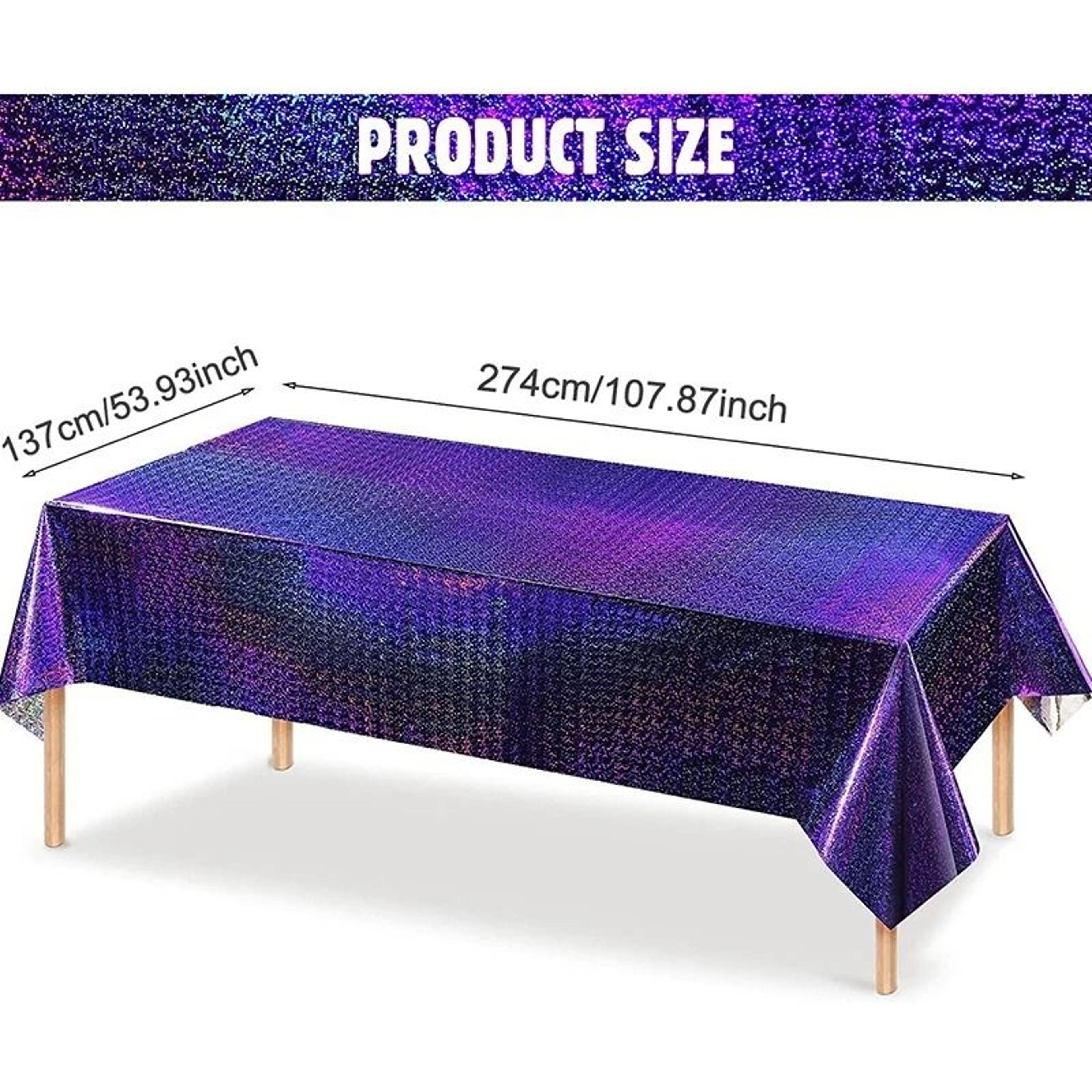 Glitter Waterproof Foil Tablecloth For Elegant Wedding Birthday Baby Shower Parties 8