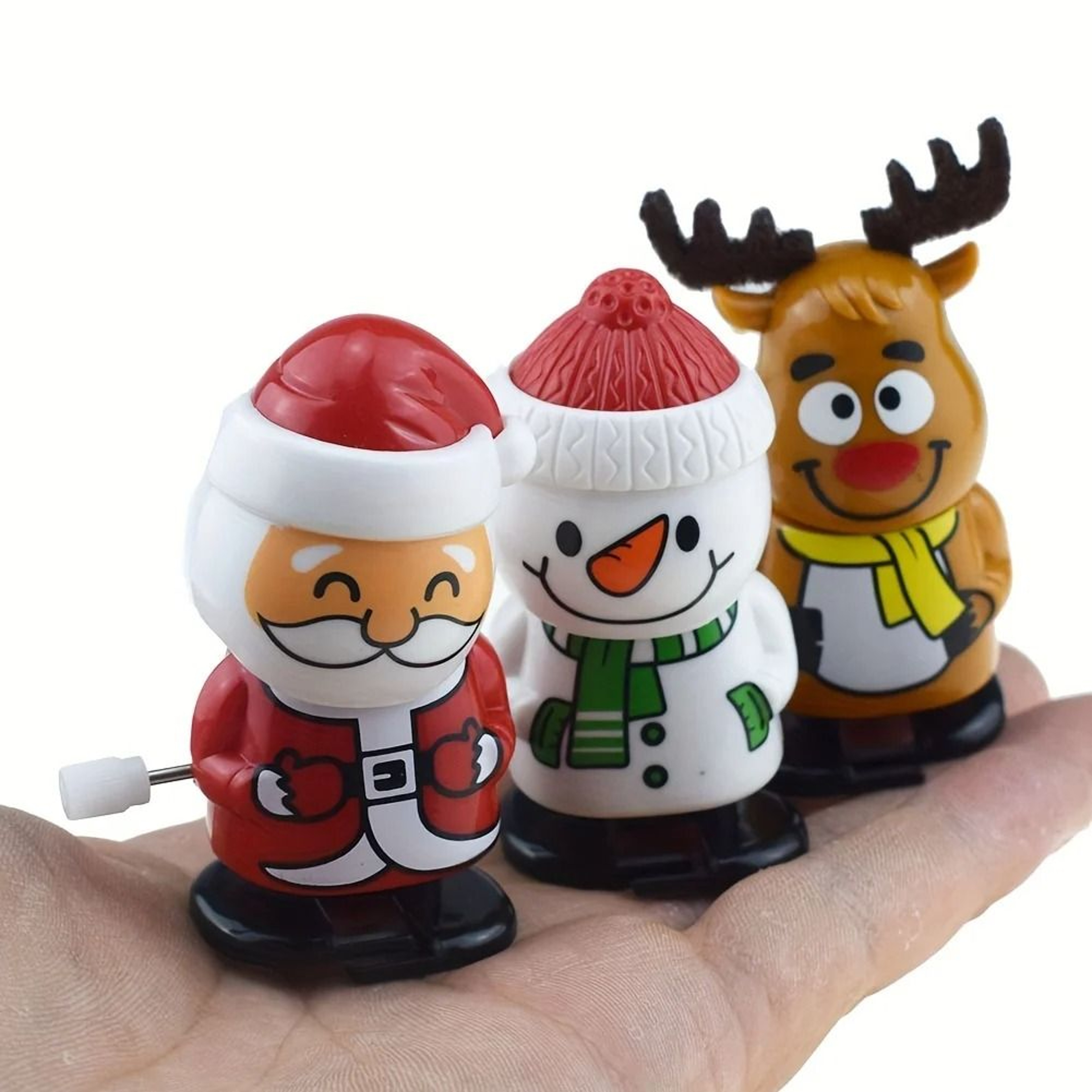 Festive Wind Up Christmas Figurines For Jumping Walking Holiday Party Fun 12