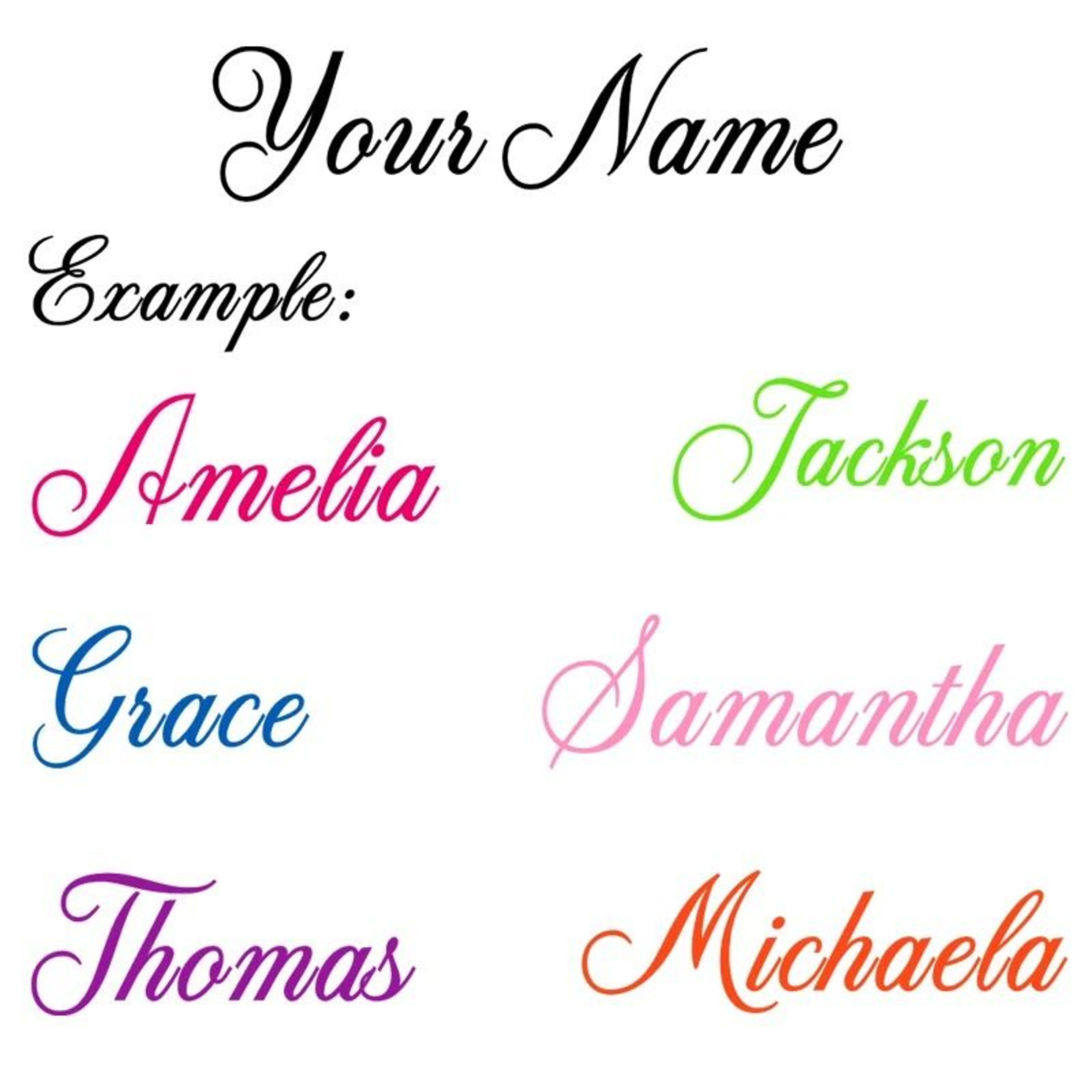 Custom Name Vinyl Decal For Personalized Bedroom Door Window Car Decor 6