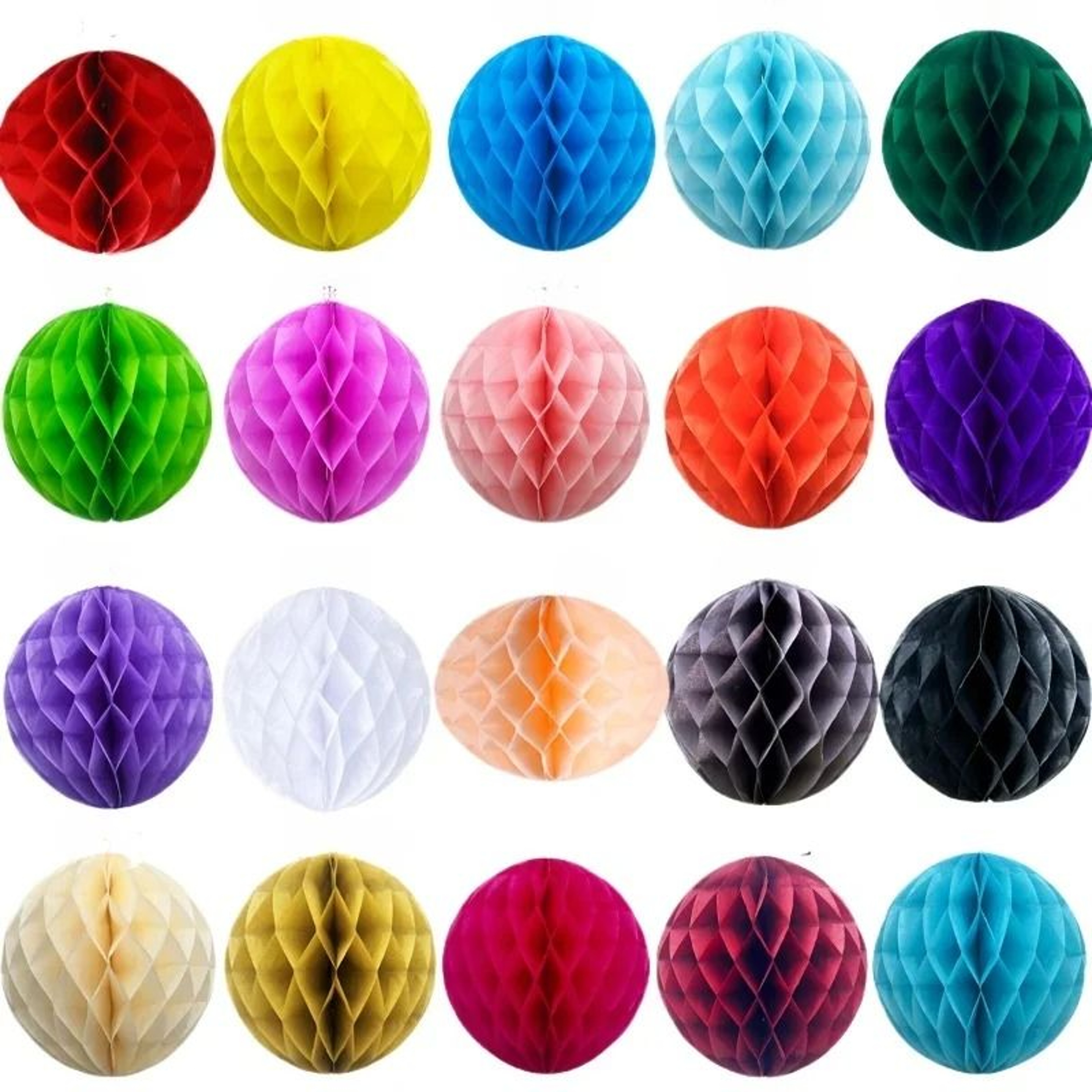 Colorful Honeycomb Paper Ball Decoration For Weddings Birthdays Showers Parties Events 25
