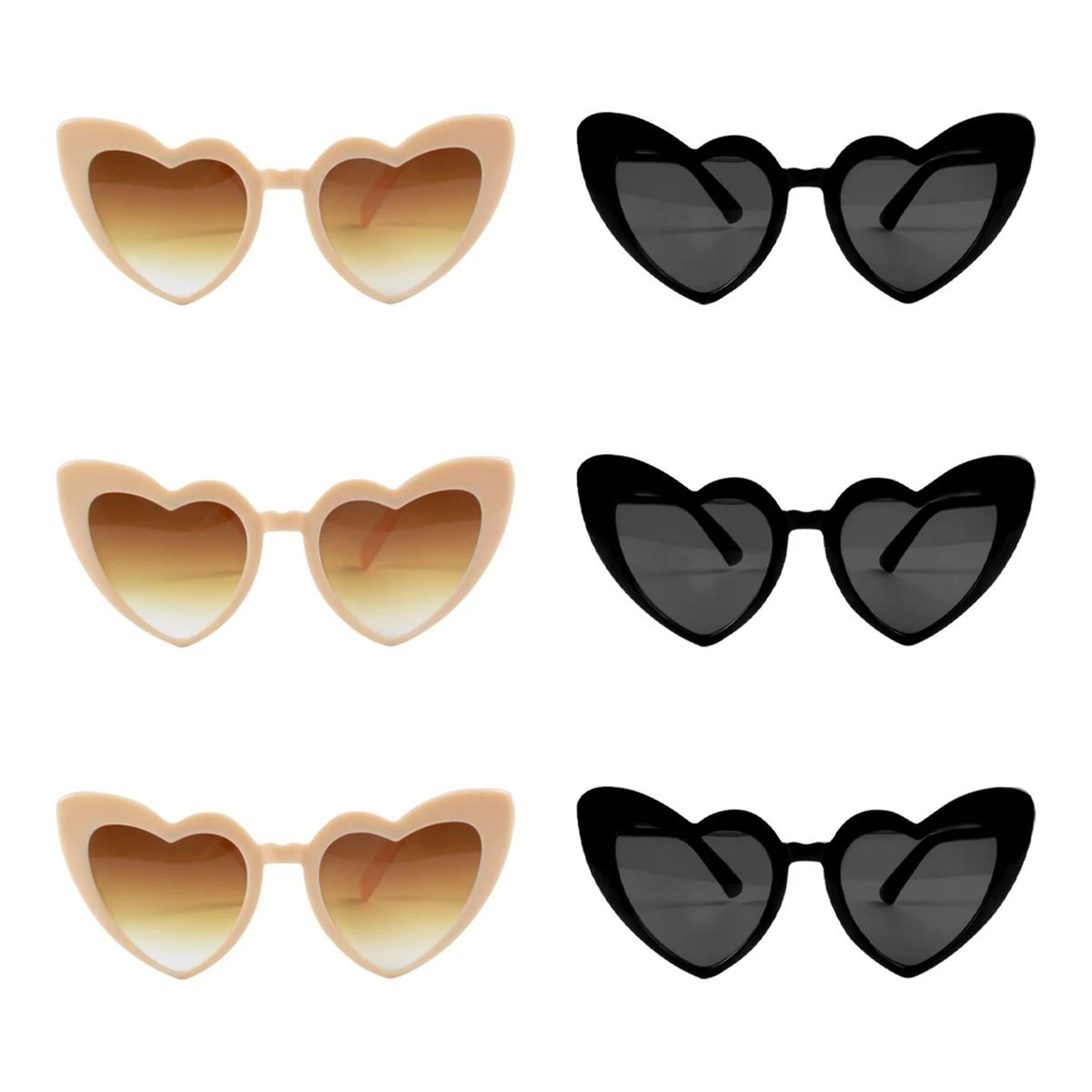 Vintage Heart Sunglasses Set For Bridesmaids Bachelorette Bridal Party Photo Fun 0