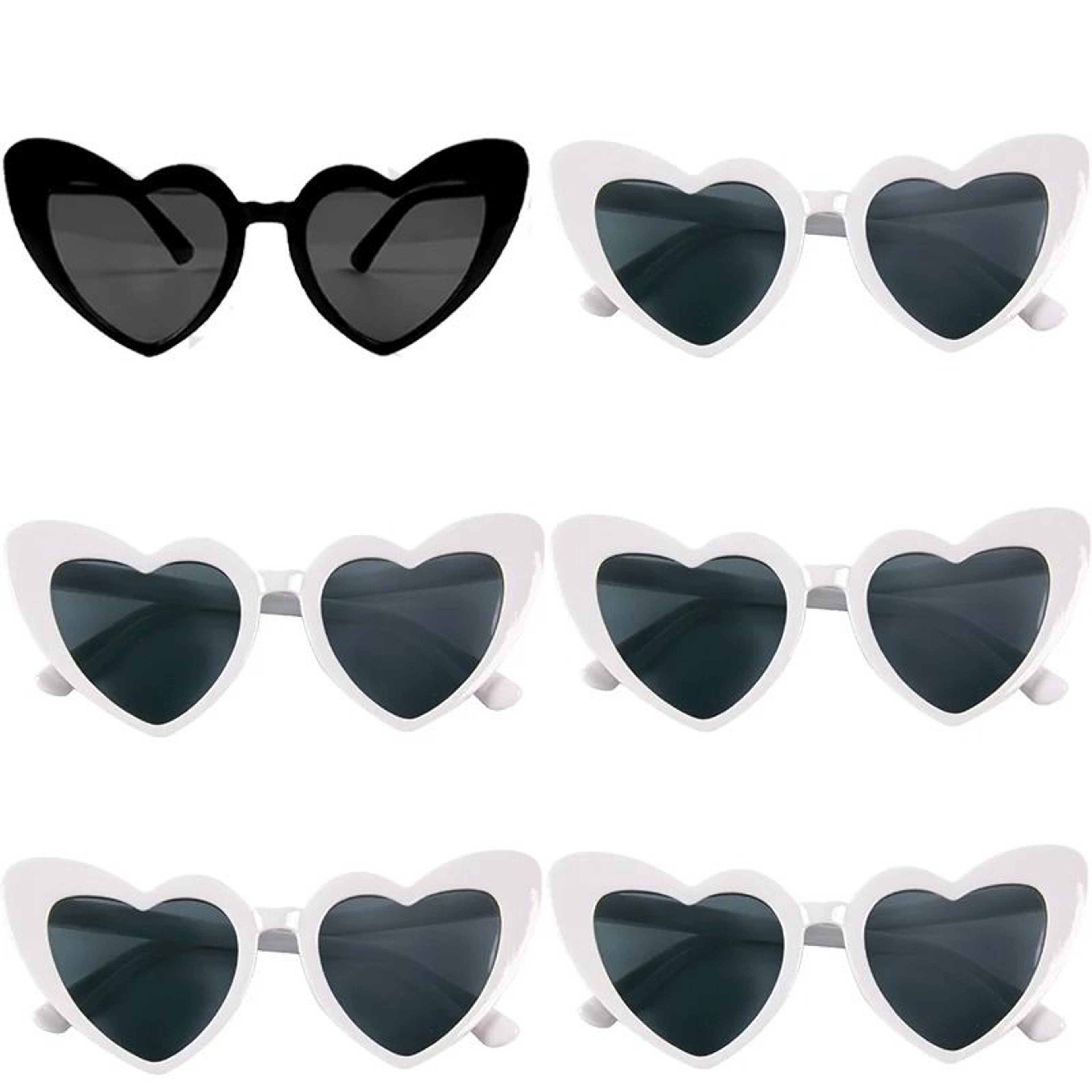 Vintage Heart Sunglasses Set For Bridesmaids Bachelorette Bridal Party Photo Fun 7