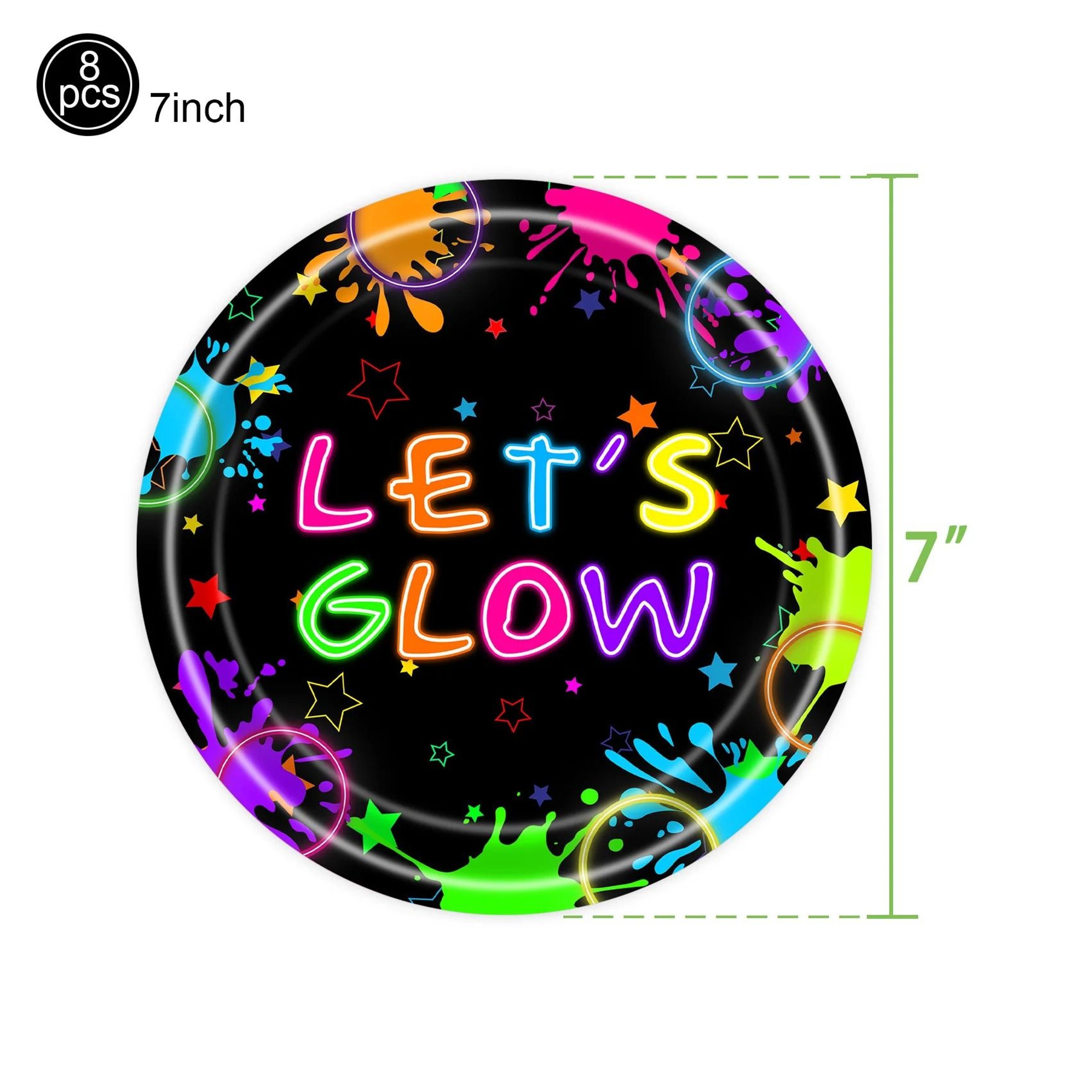 Neon Party Fedora Hats Glow Bright Under UV Blacklight Party Celebrations 2