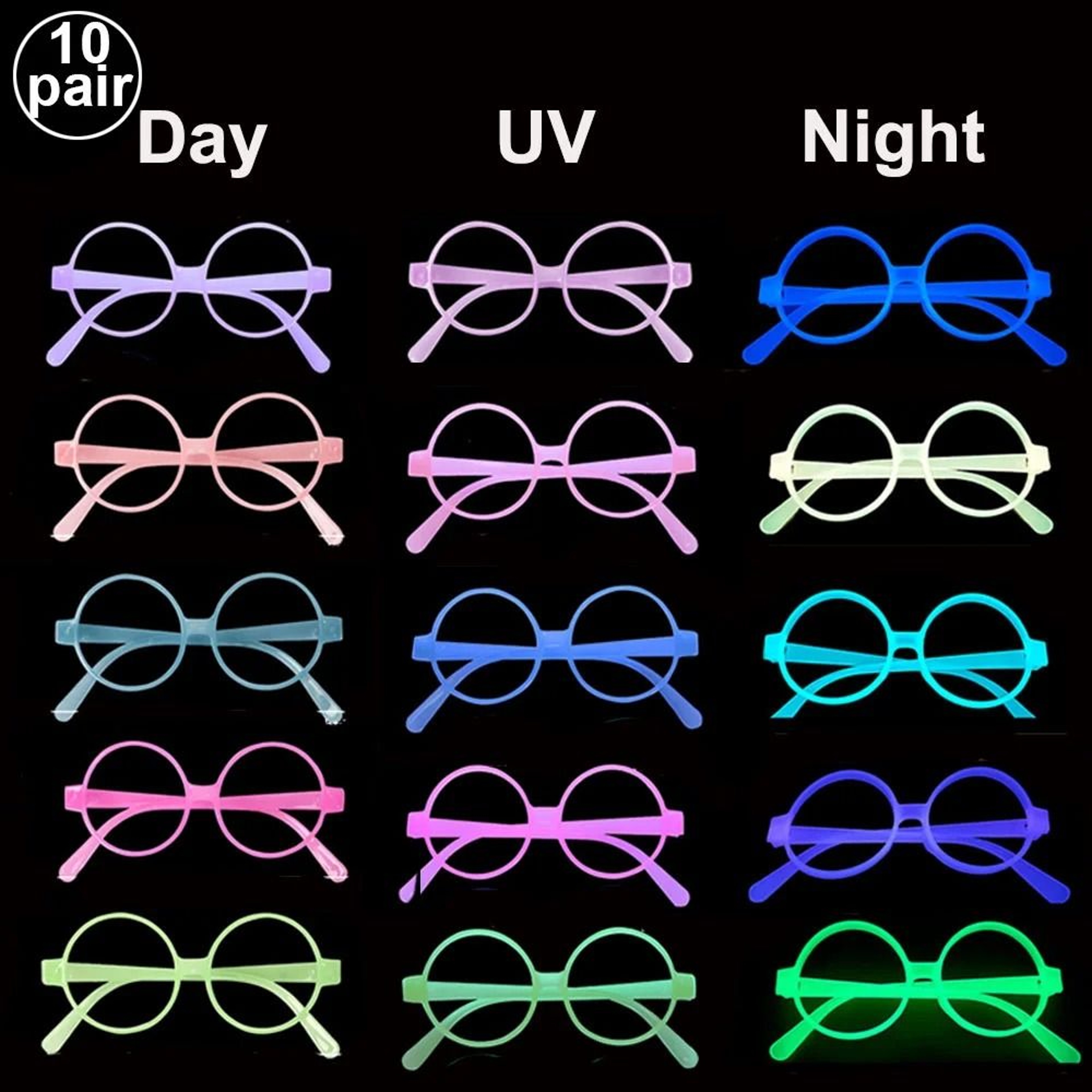 Neon Party Fedora Hats Glow Bright Under UV Blacklight Party Celebrations 7