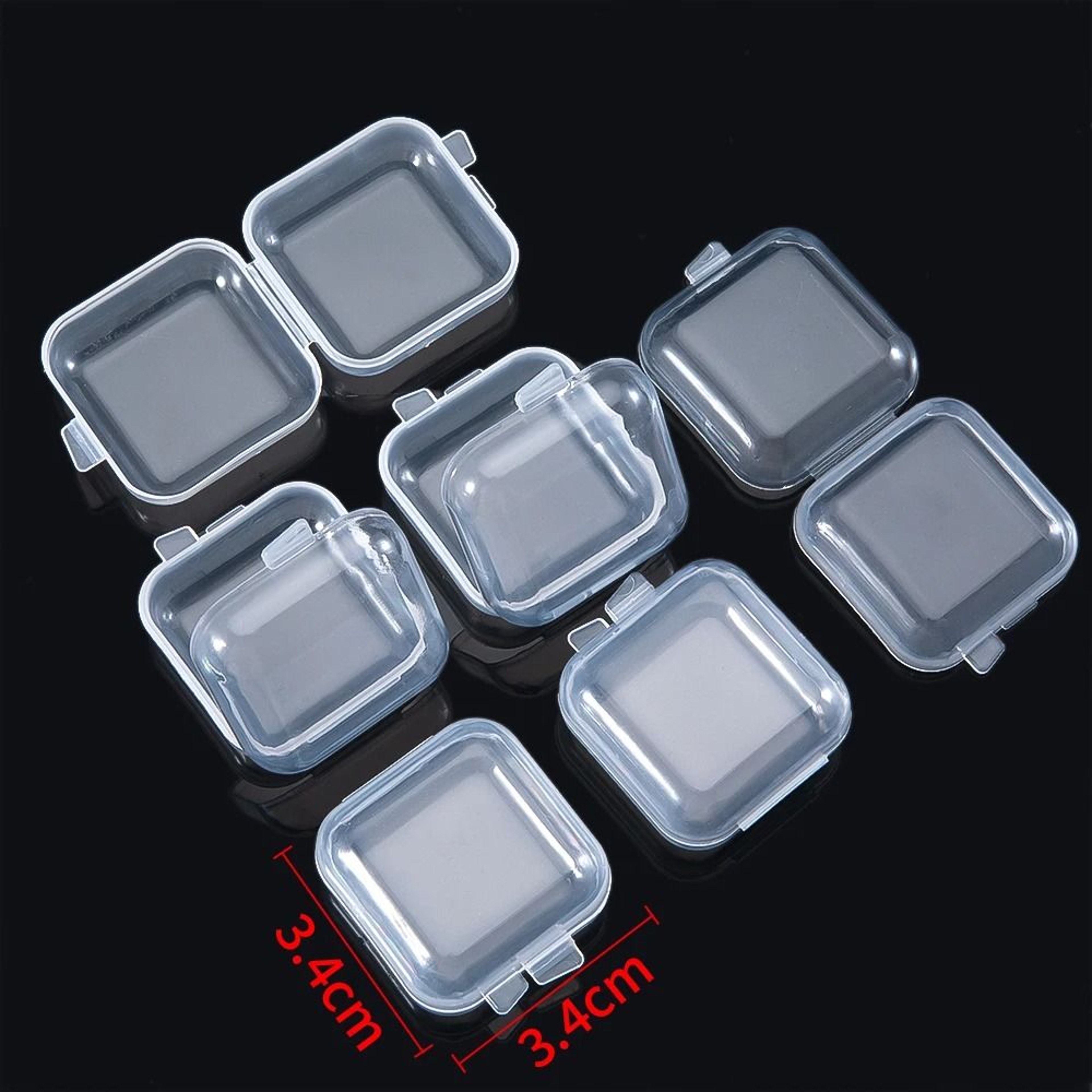 Mini Transparent Jewelry Storage Boxes For Earrings Rings Earplugs And Travel 3