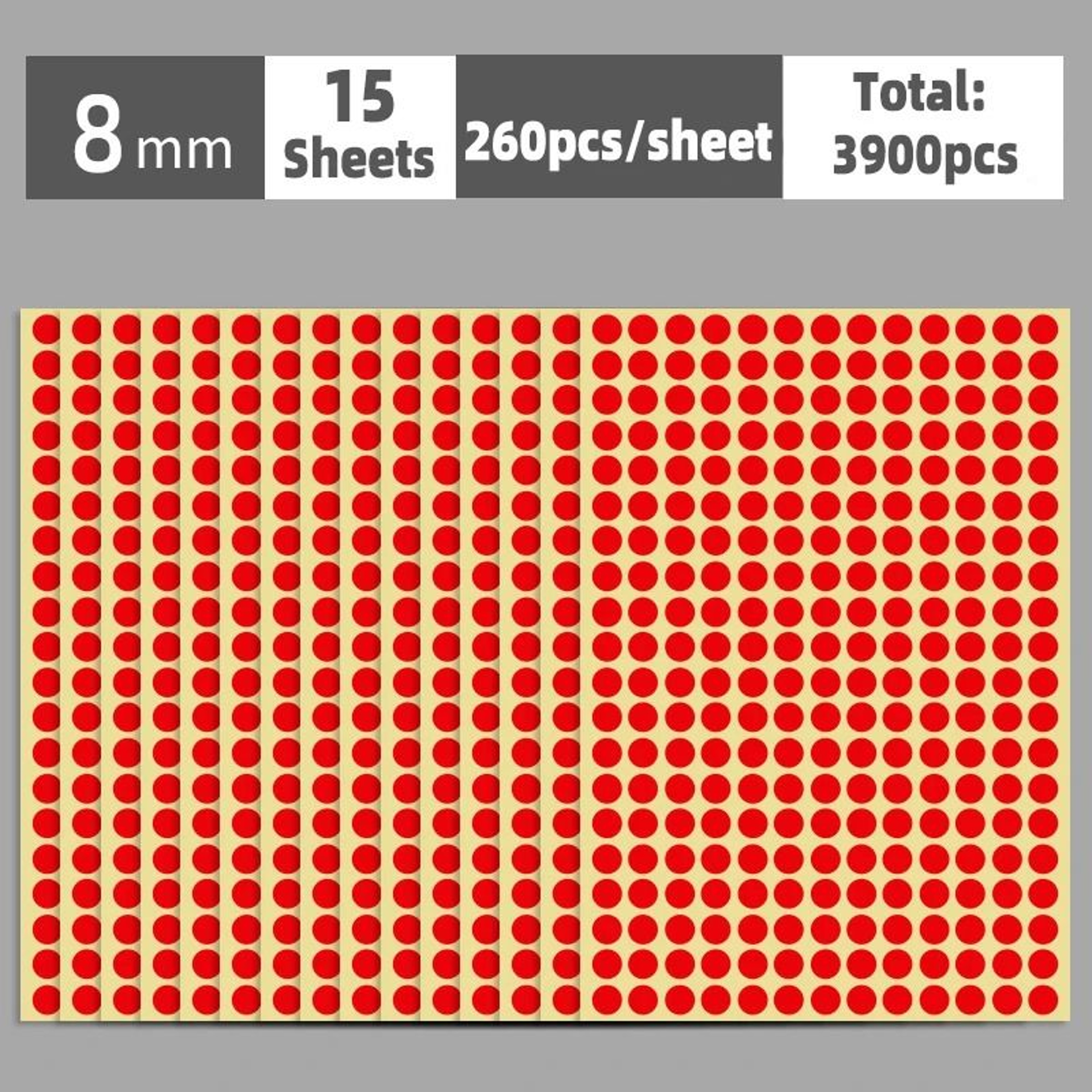 Multi Color Self Adhesive Round Dot Stickers For Labels Crafts Packaging 8