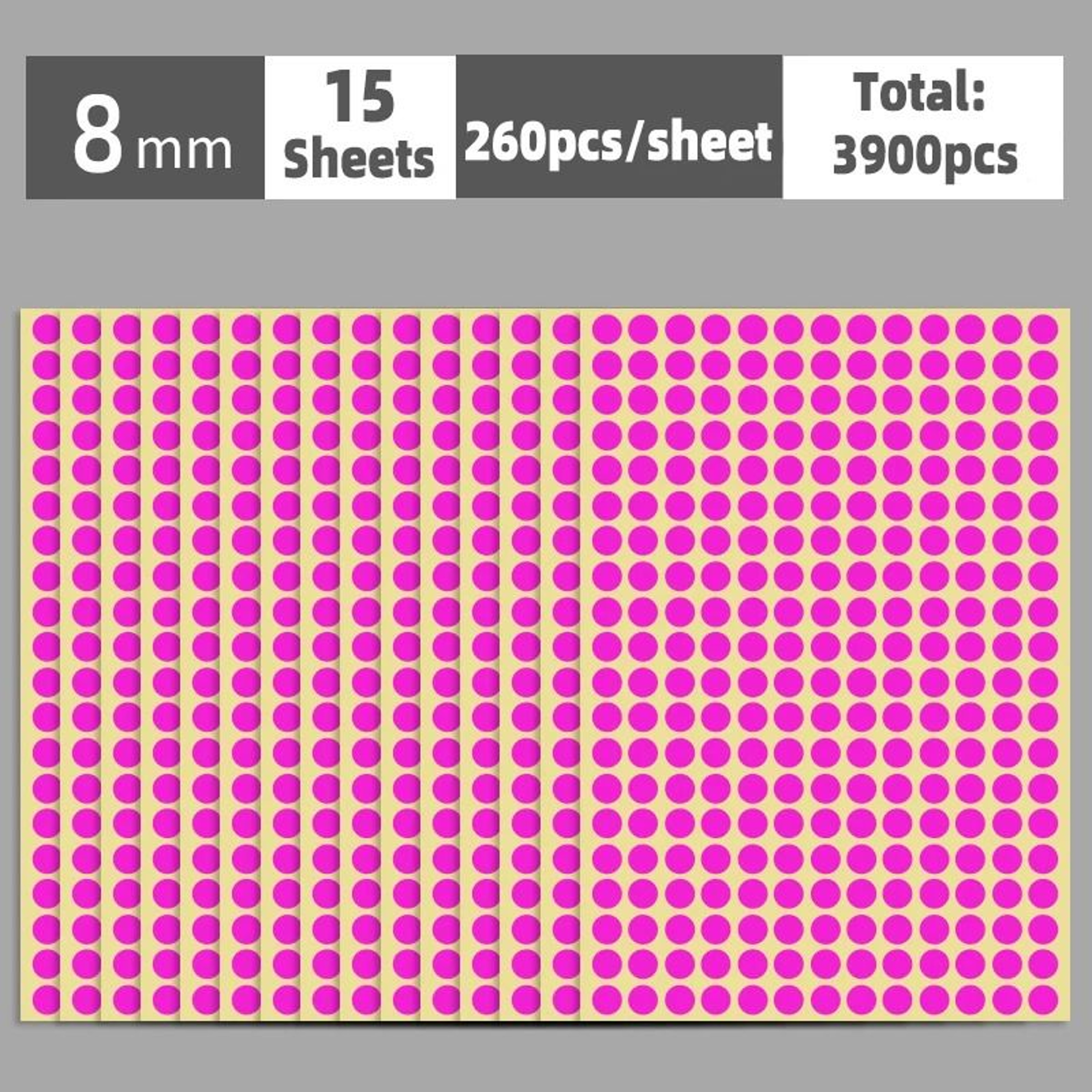 Multi Color Self Adhesive Round Dot Stickers For Labels Crafts Packaging 5
