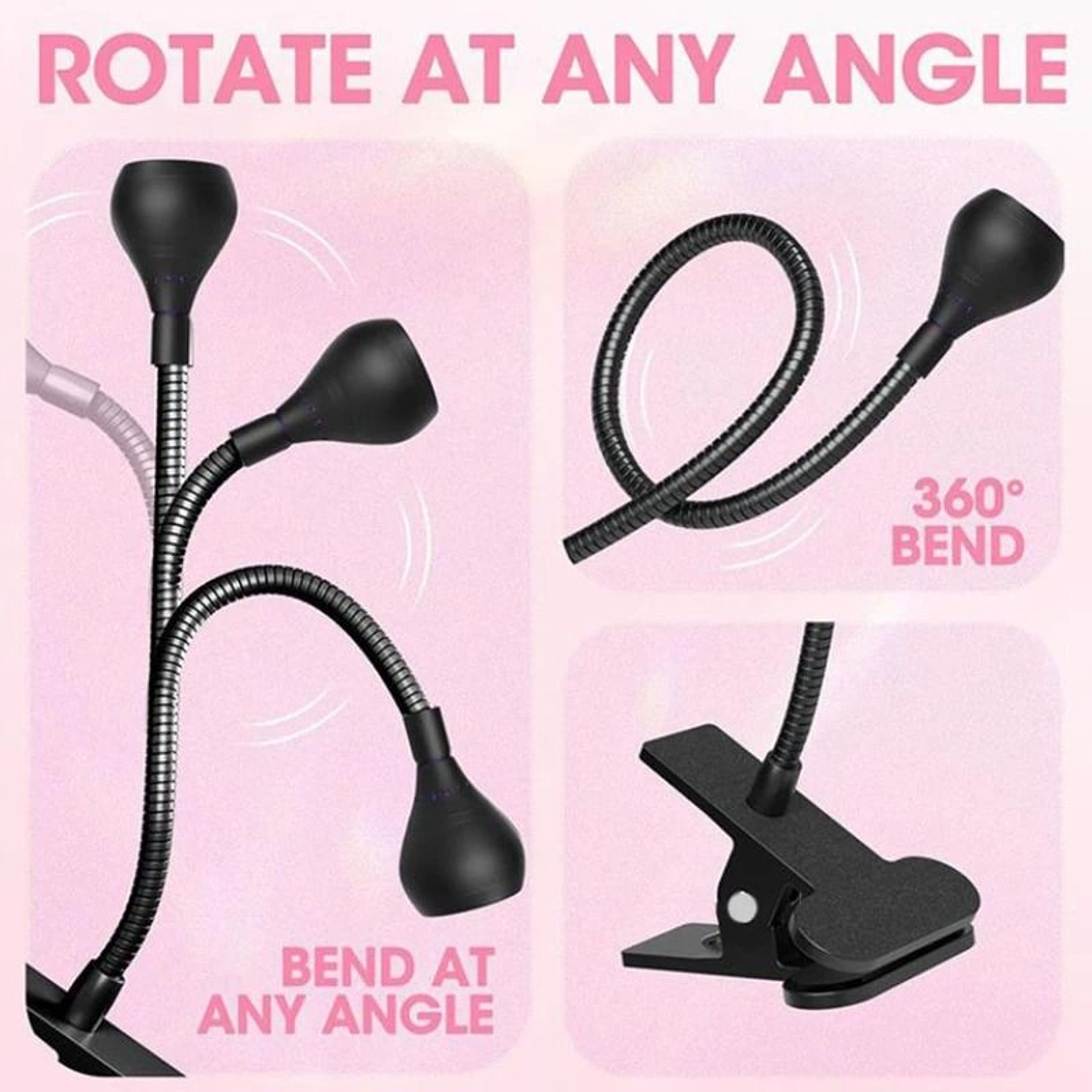 Flexible USB Clip Desk Lamp Directs Light Exactly Where Needed Easily 3