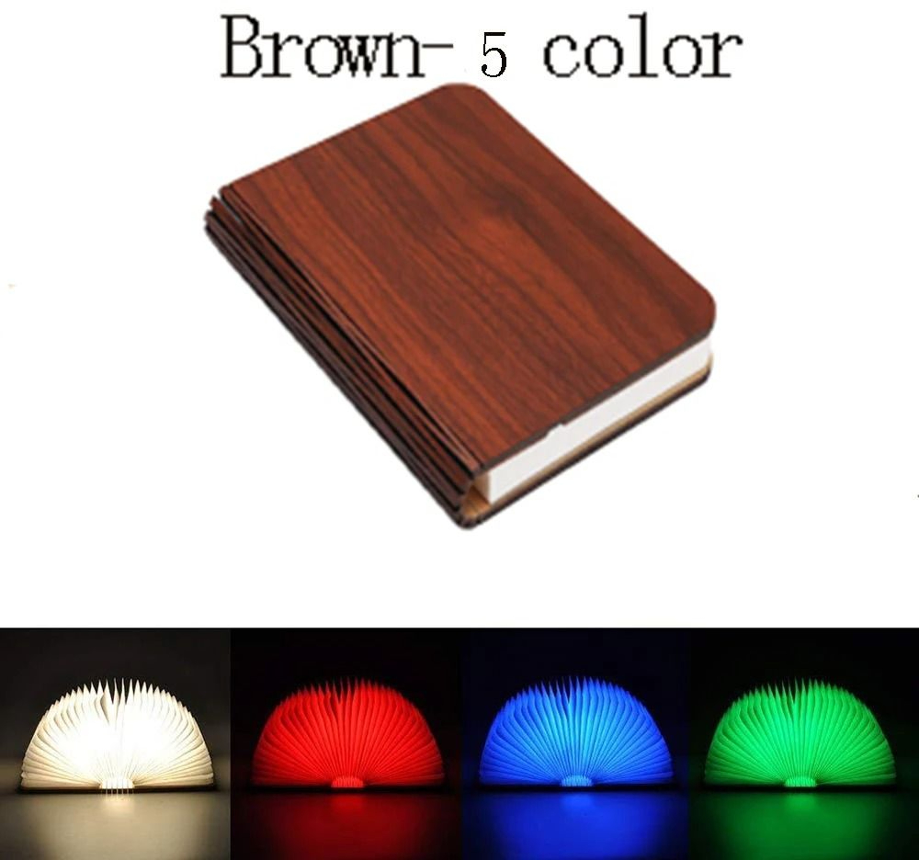 Rechargeable Wooden Folding Book Lamp Creates Warm Decorative Light Anywhere Beautifully 4