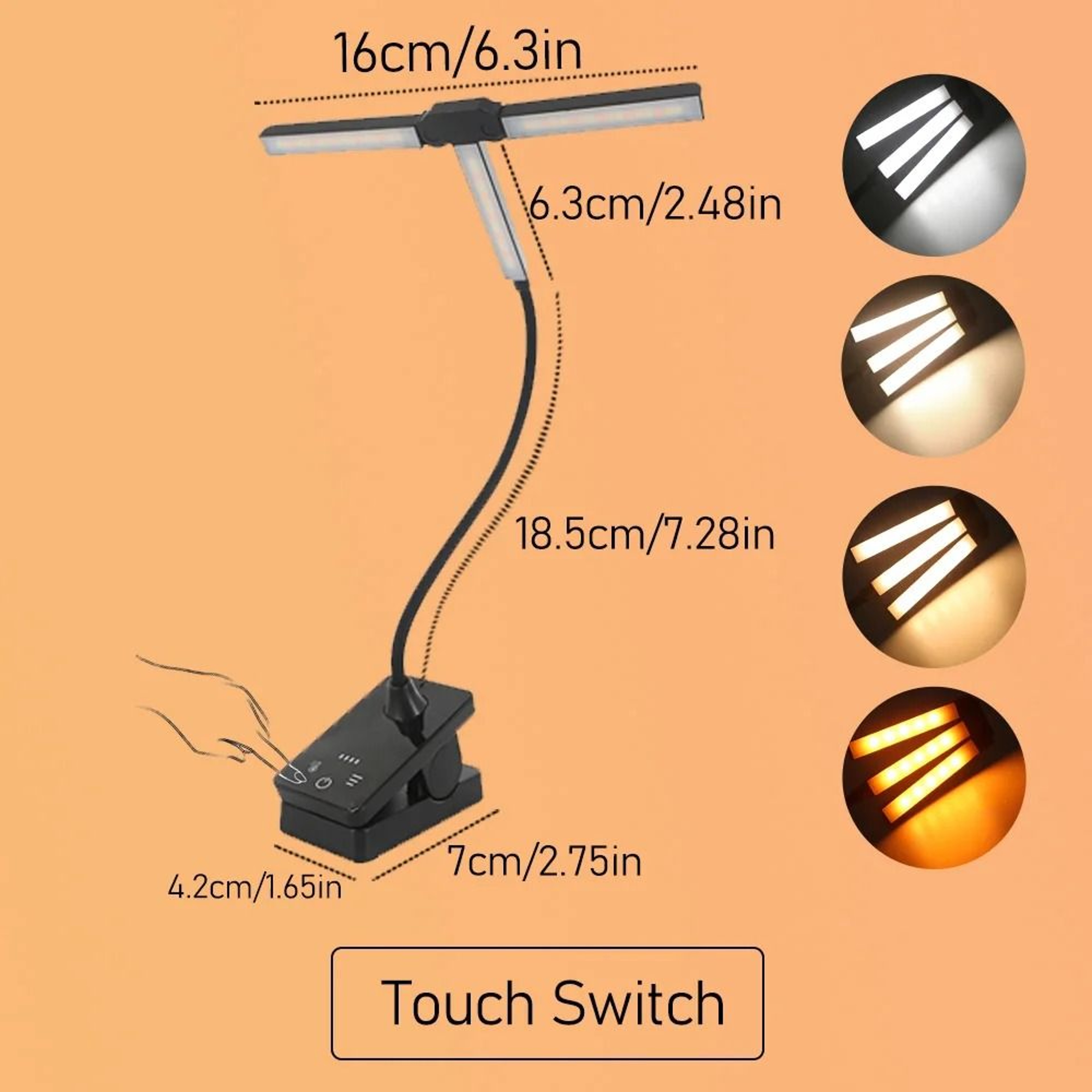 Eye Care 51 LED Clip On Reading Light With Adjustable Brightness 3