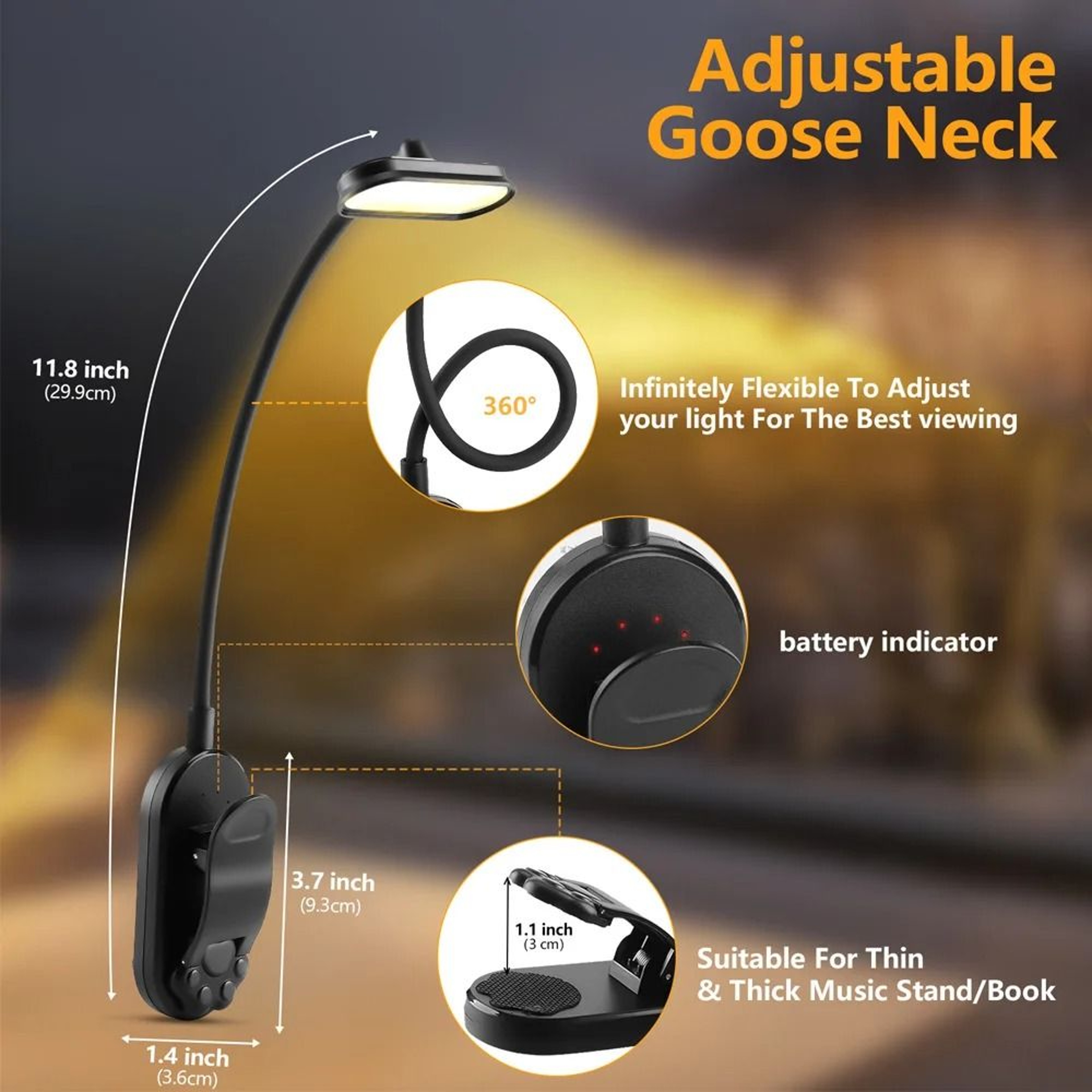 Mini Rechargeable Clip On Book Light For Comfortable Night Reading Anywhere 7