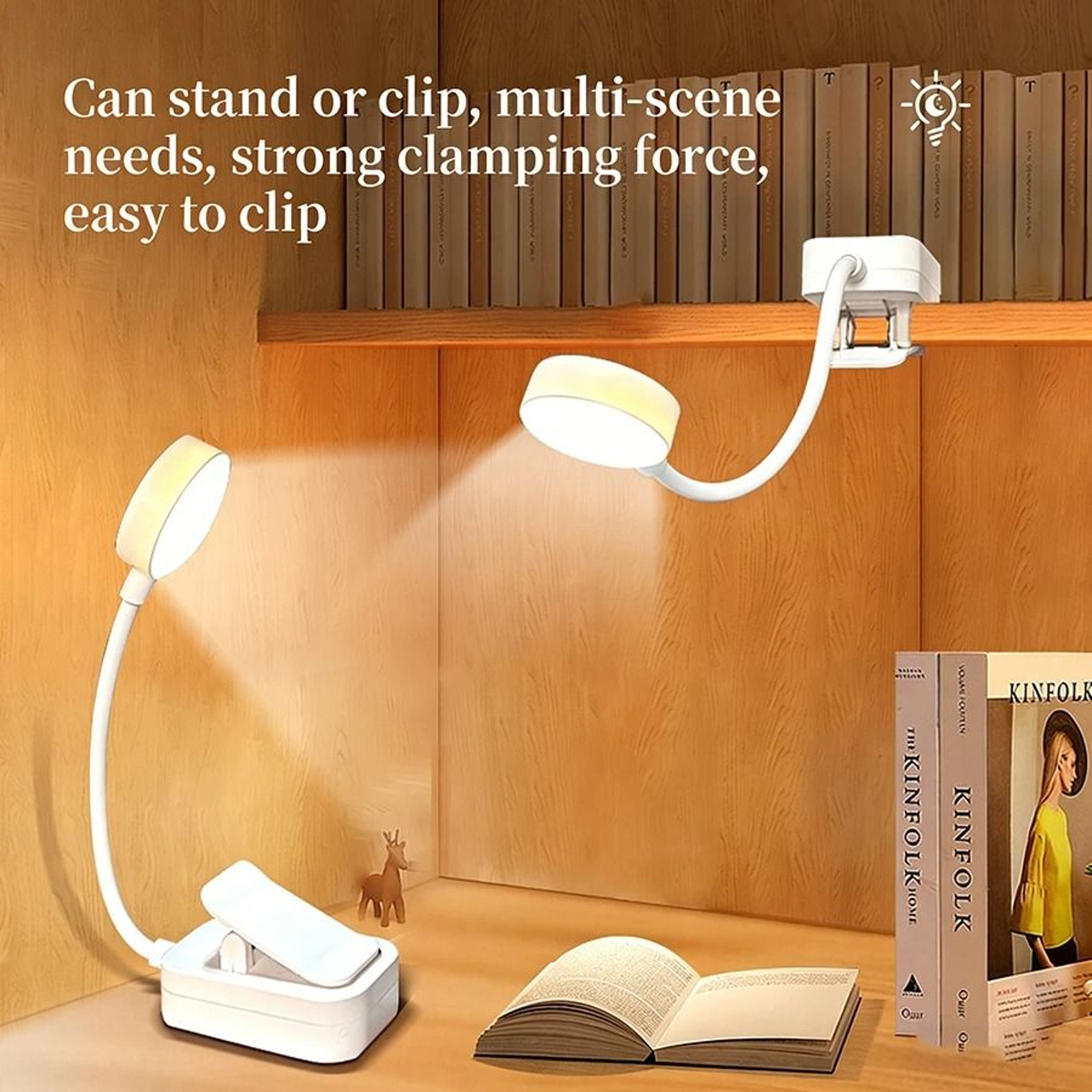 Mini Rechargeable Clip On Book Light With Three Reading Modes Anywhere 10