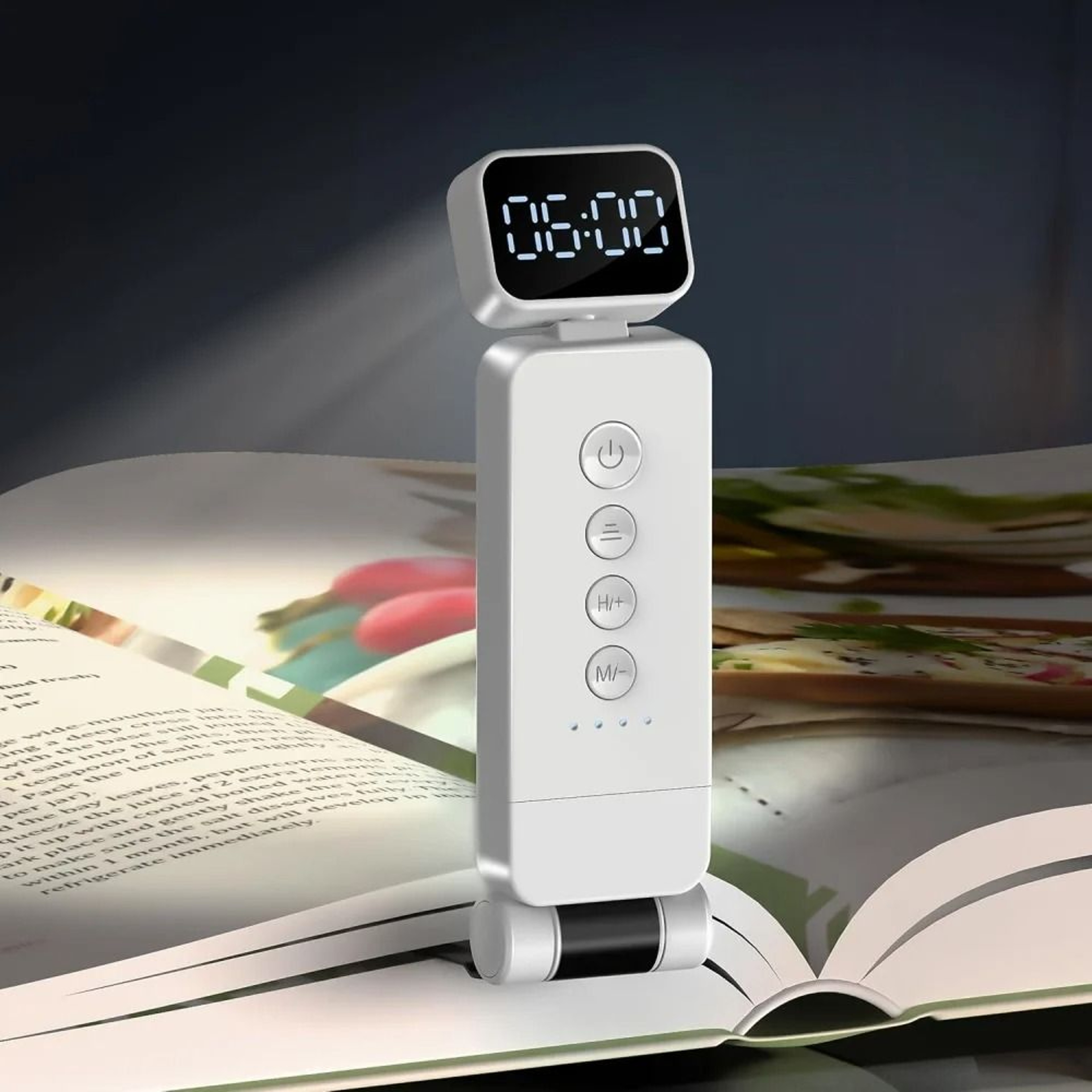 Rechargeable LED Book Light With Timer Three Color Reading Modes 2